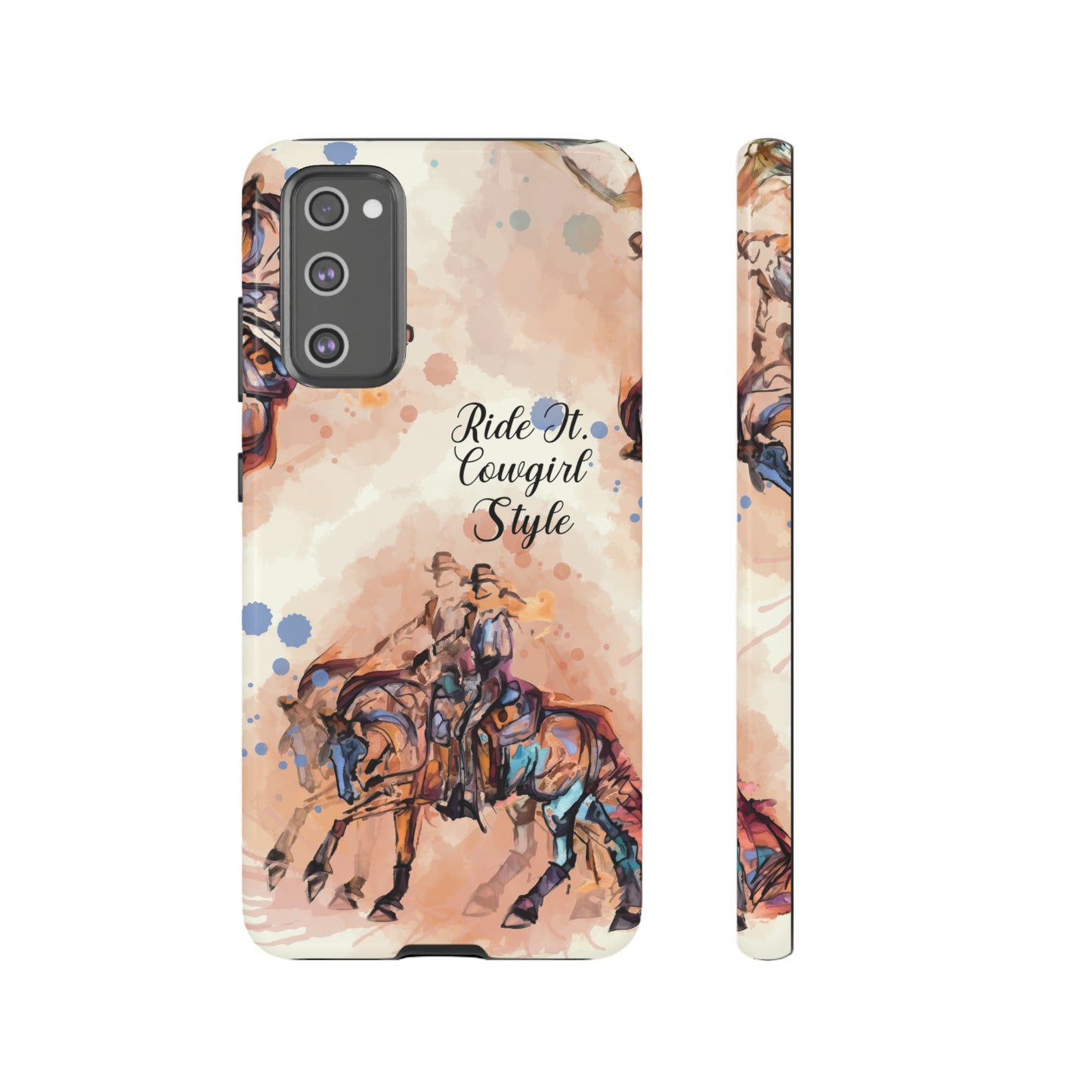 Raunchy Western Horse Watercolor Horse Horse Lover Gift Study Tough Case Phone Case.