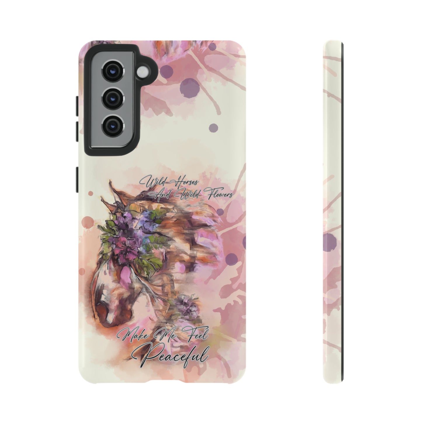 Romantic Equestrian Watercolor Horse Horse Lover Gift Study Tough Case Phone Case.