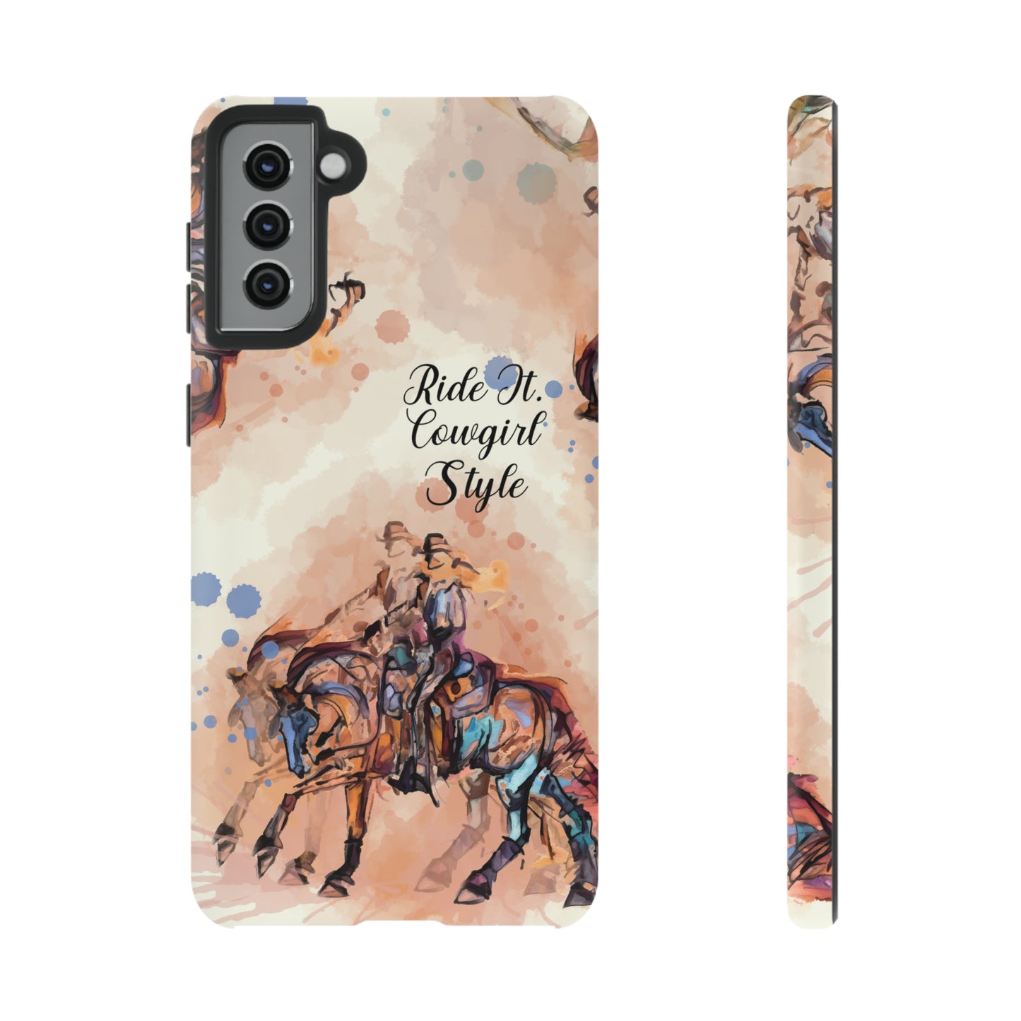 Raunchy Western Horse Watercolor Horse Horse Lover Gift Study Tough Case Phone Case.