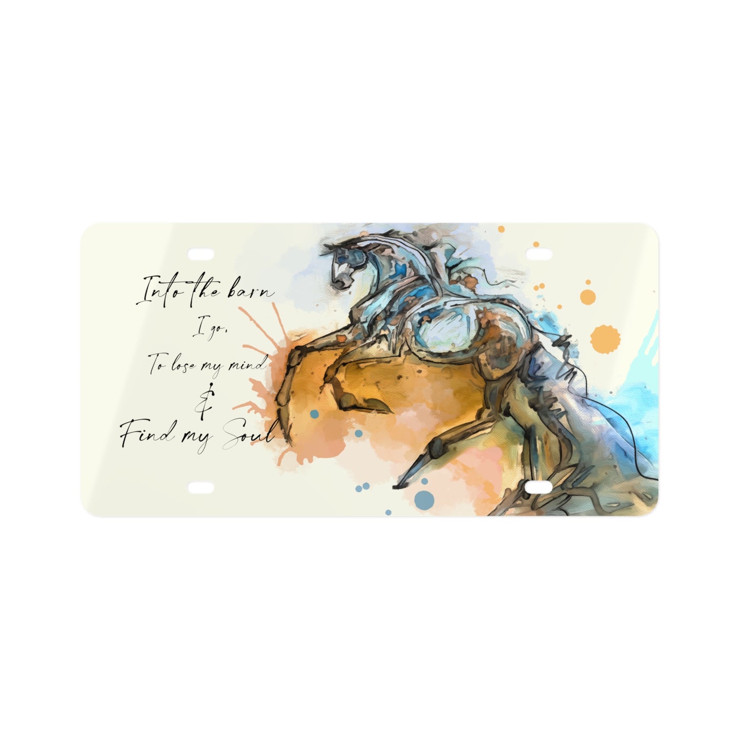 Equestrian Horse Art License Plate