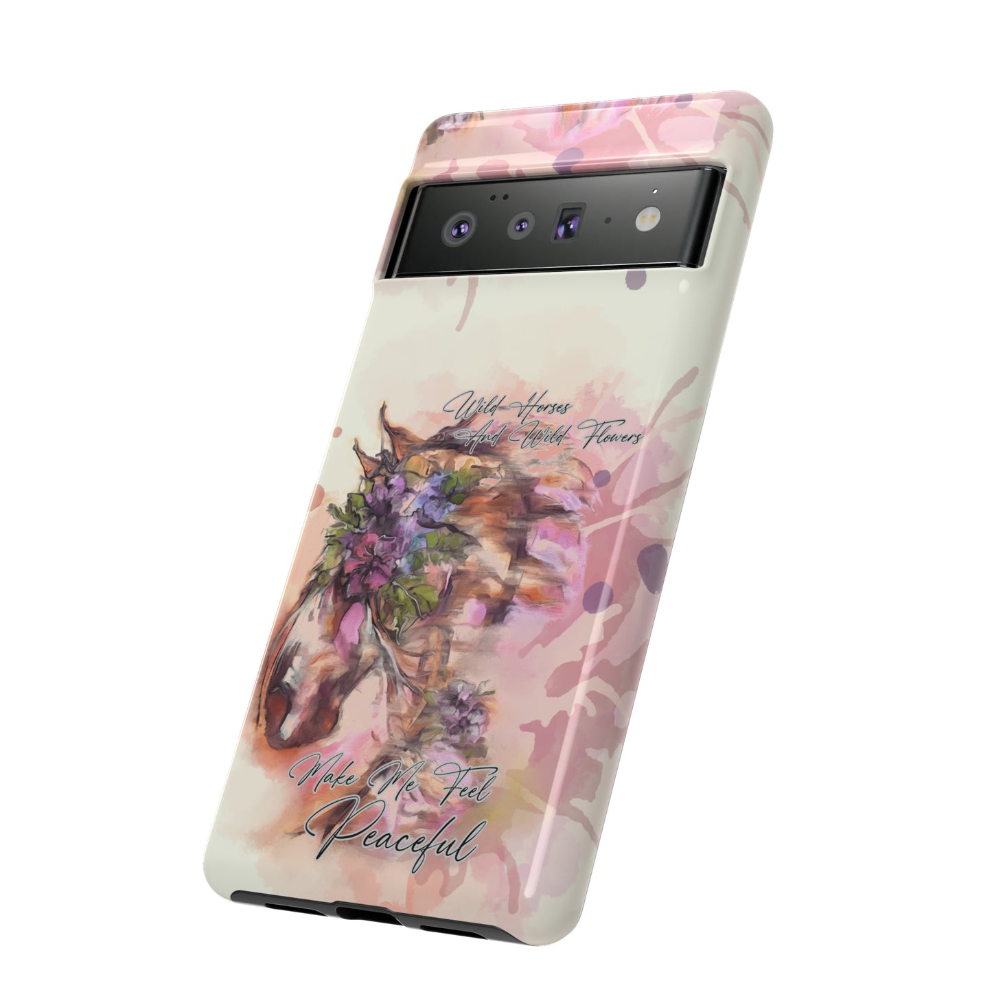 Romantic Equestrian Watercolor Horse Horse Lover Gift Study Tough Case Phone Case.