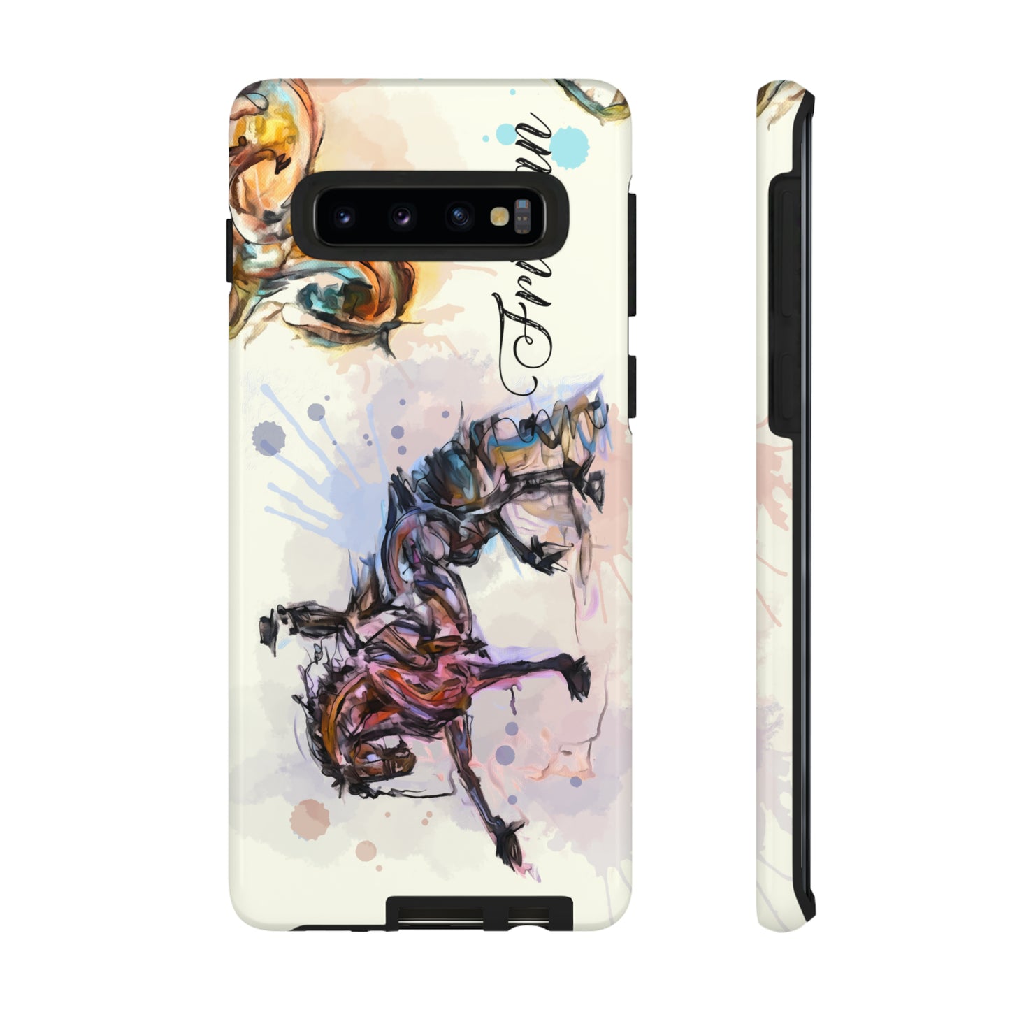 Friesian Watercolor Horse Horse Lover Gift Study Tough Case Phone Case.