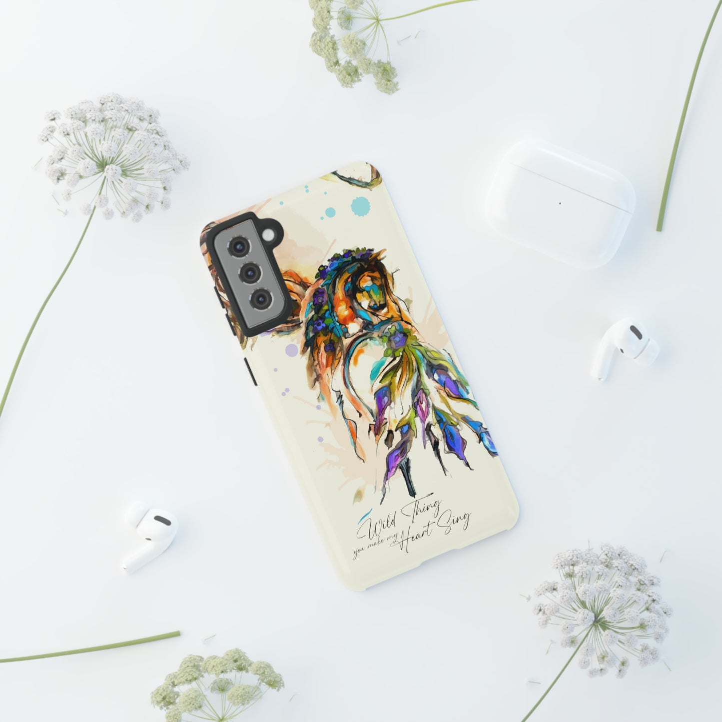 Watercolor Horse Horse Lover Gift Study Tough Case Phone Case.