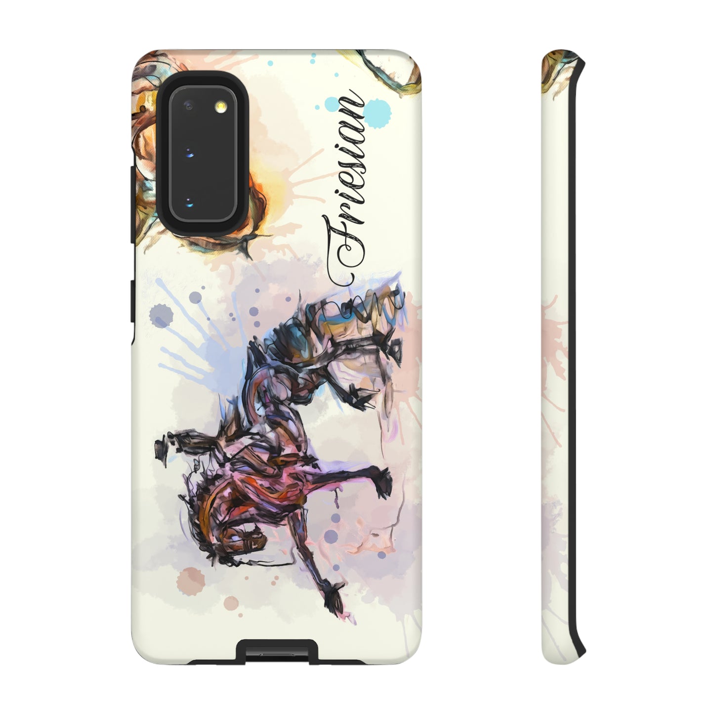 Friesian Watercolor Horse Horse Lover Gift Study Tough Case Phone Case.