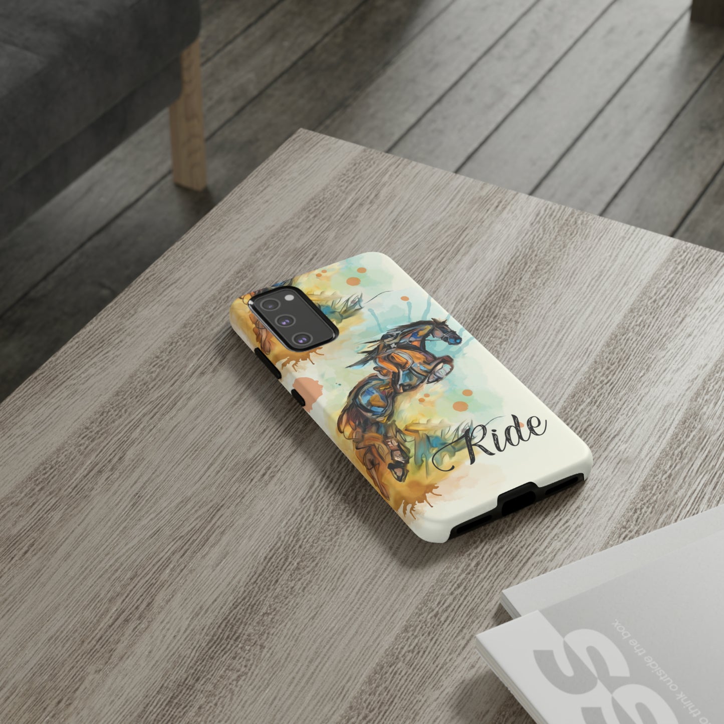 Water color Hunter Jumper Horse arena Study Tough Case Phone Case.