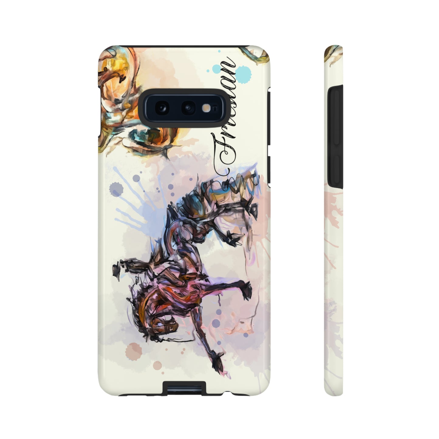 Friesian Watercolor Horse Horse Lover Gift Study Tough Case Phone Case.