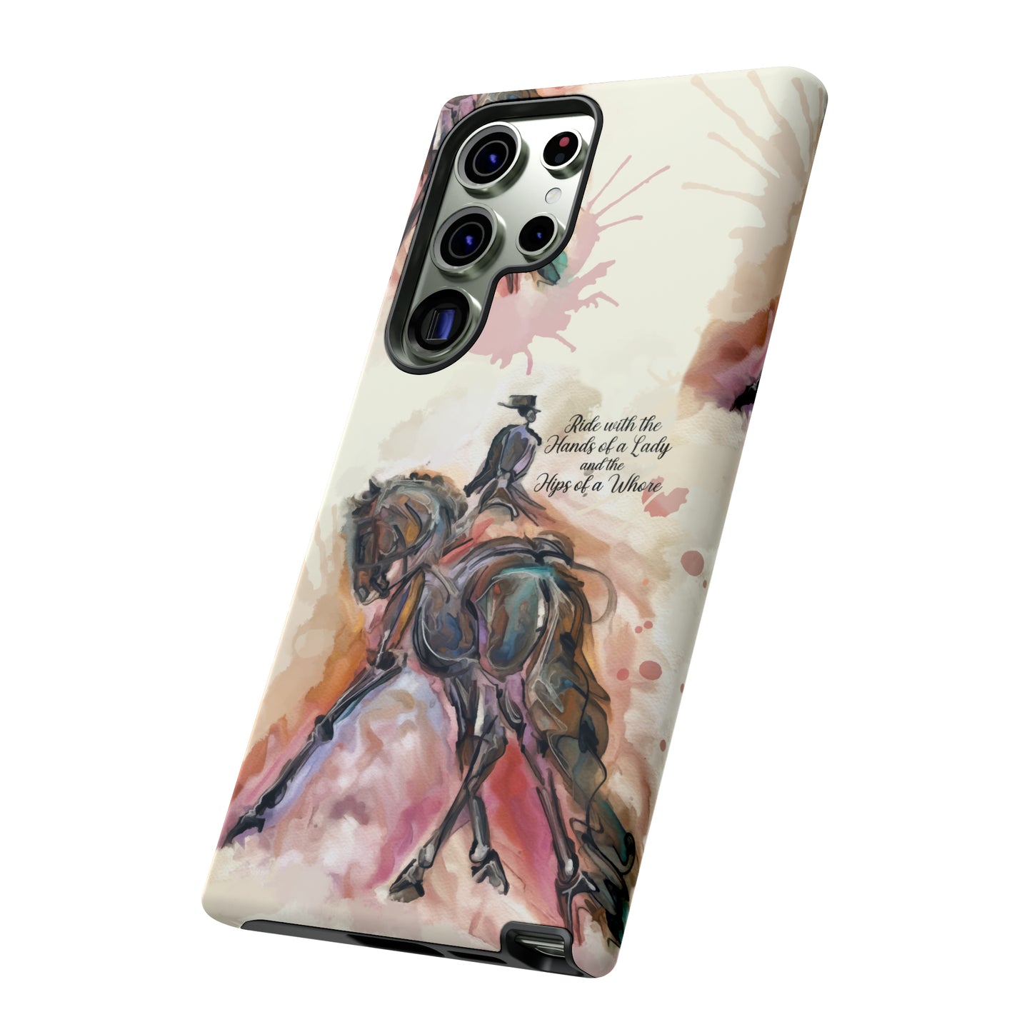 Raunchy Dressage Watercolor Horse Horse Lover Gift Study Tough Case Phone Case.