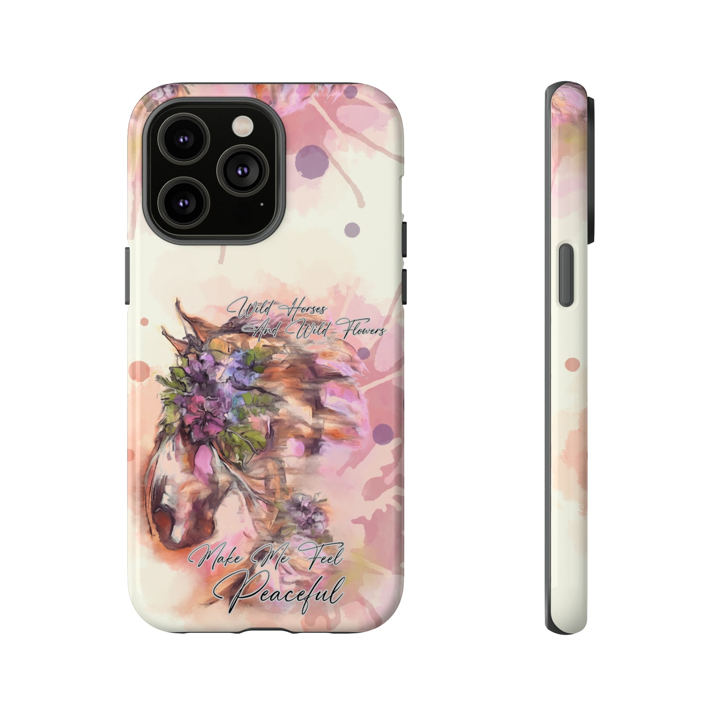 Romantic Equestrian Watercolor Horse Horse Lover Gift Study Tough Case Phone Case.