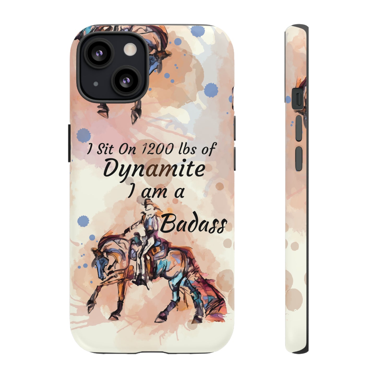 Swearing Western Watercolor Horse Horse Lover Gift Study Tough Case Phone Case.