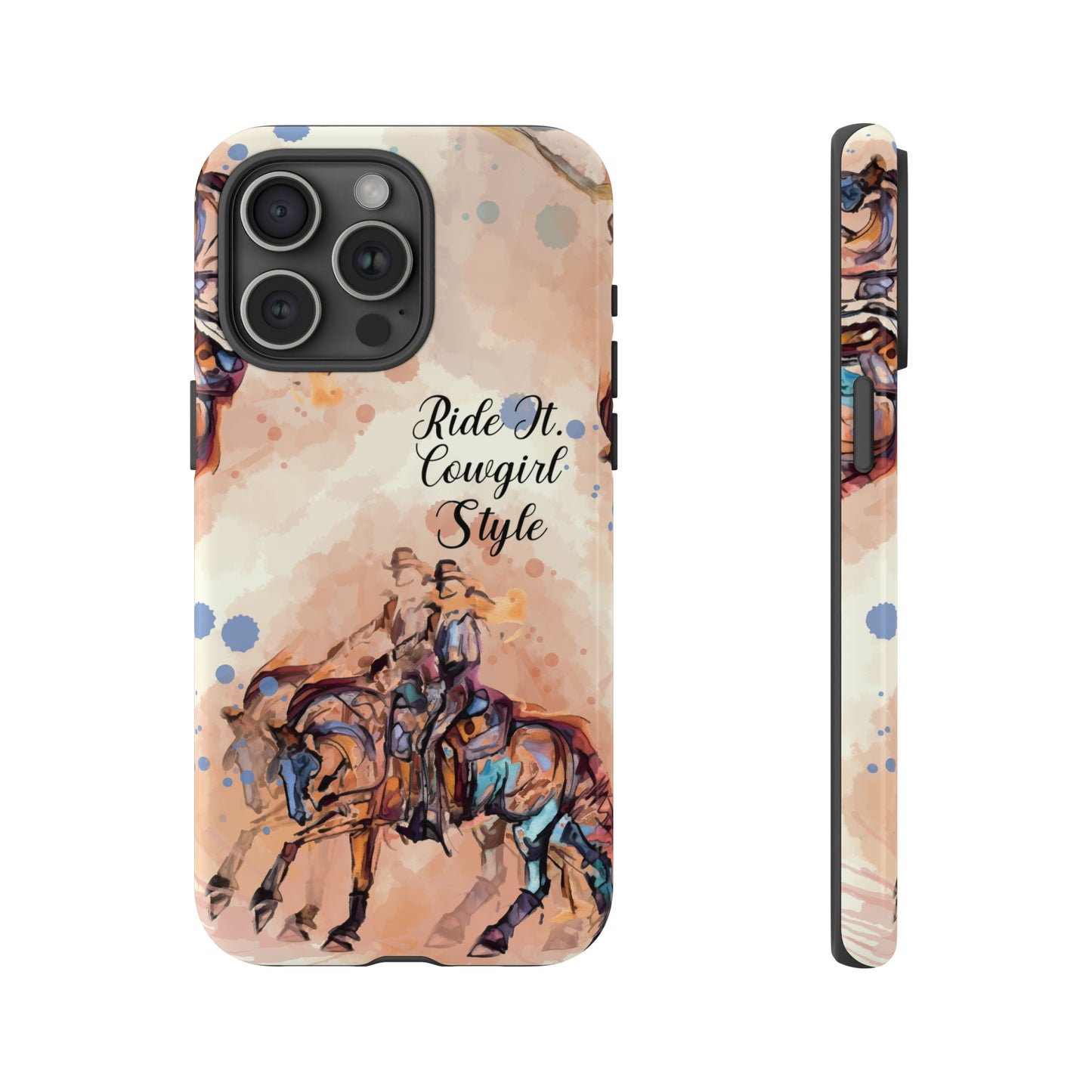 Raunchy Western Horse Watercolor Horse Horse Lover Gift Study Tough Case Phone Case.