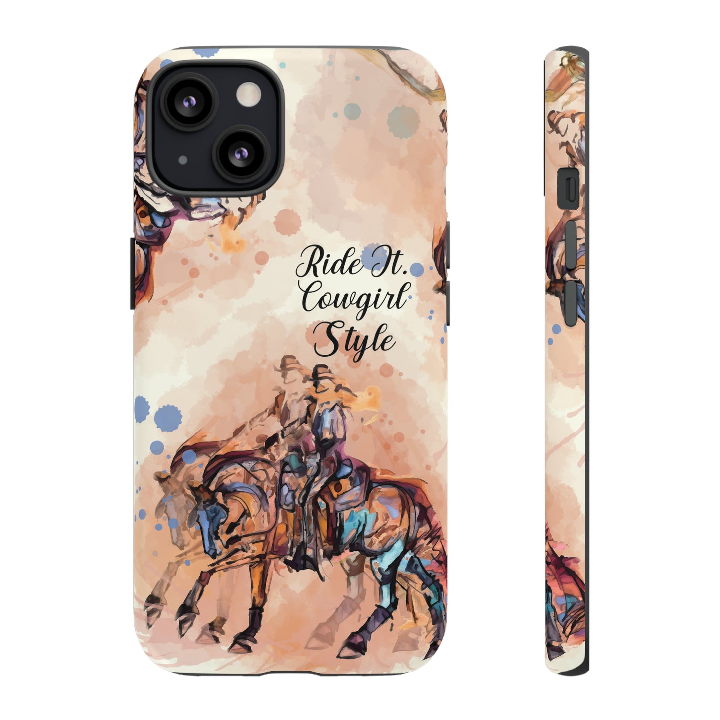 Raunchy Western Horse Watercolor Horse Horse Lover Gift Study Tough Case Phone Case.
