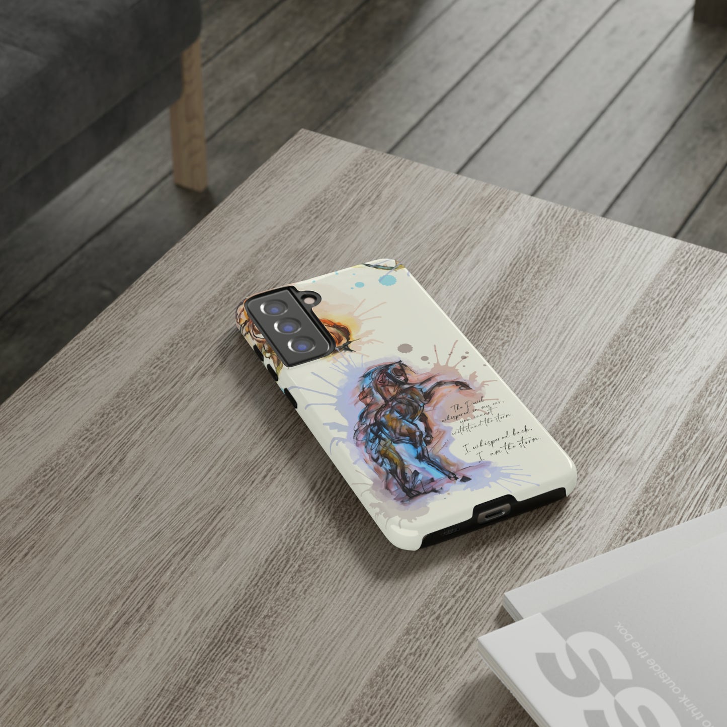 Inspirational Watercolor Horse Horse Lover Gift Study Tough Case Phone Case.