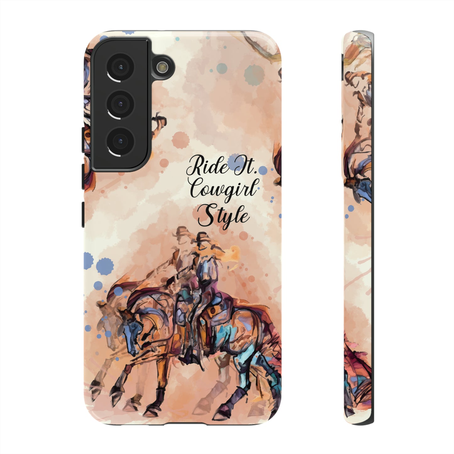 Raunchy Western Horse Watercolor Horse Horse Lover Gift Study Tough Case Phone Case.
