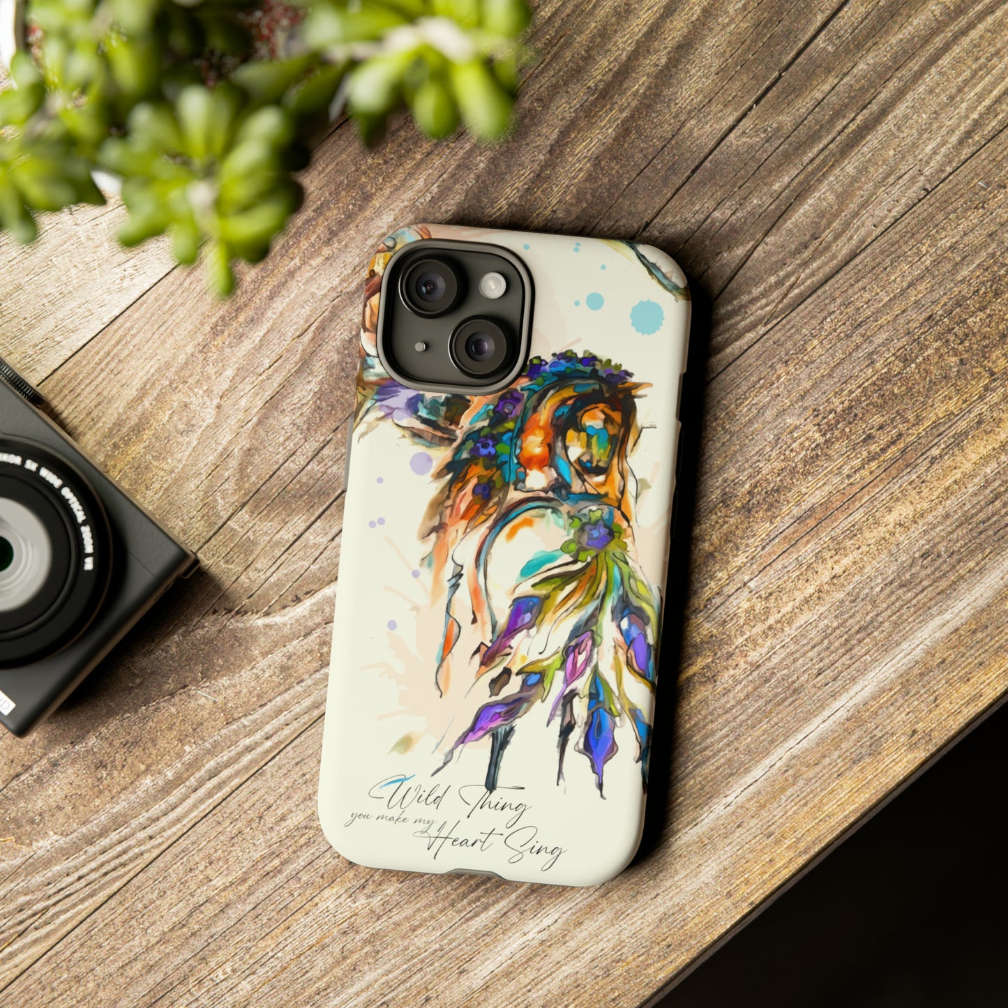 Watercolor Horse Horse Lover Gift Study Tough Case Phone Case.