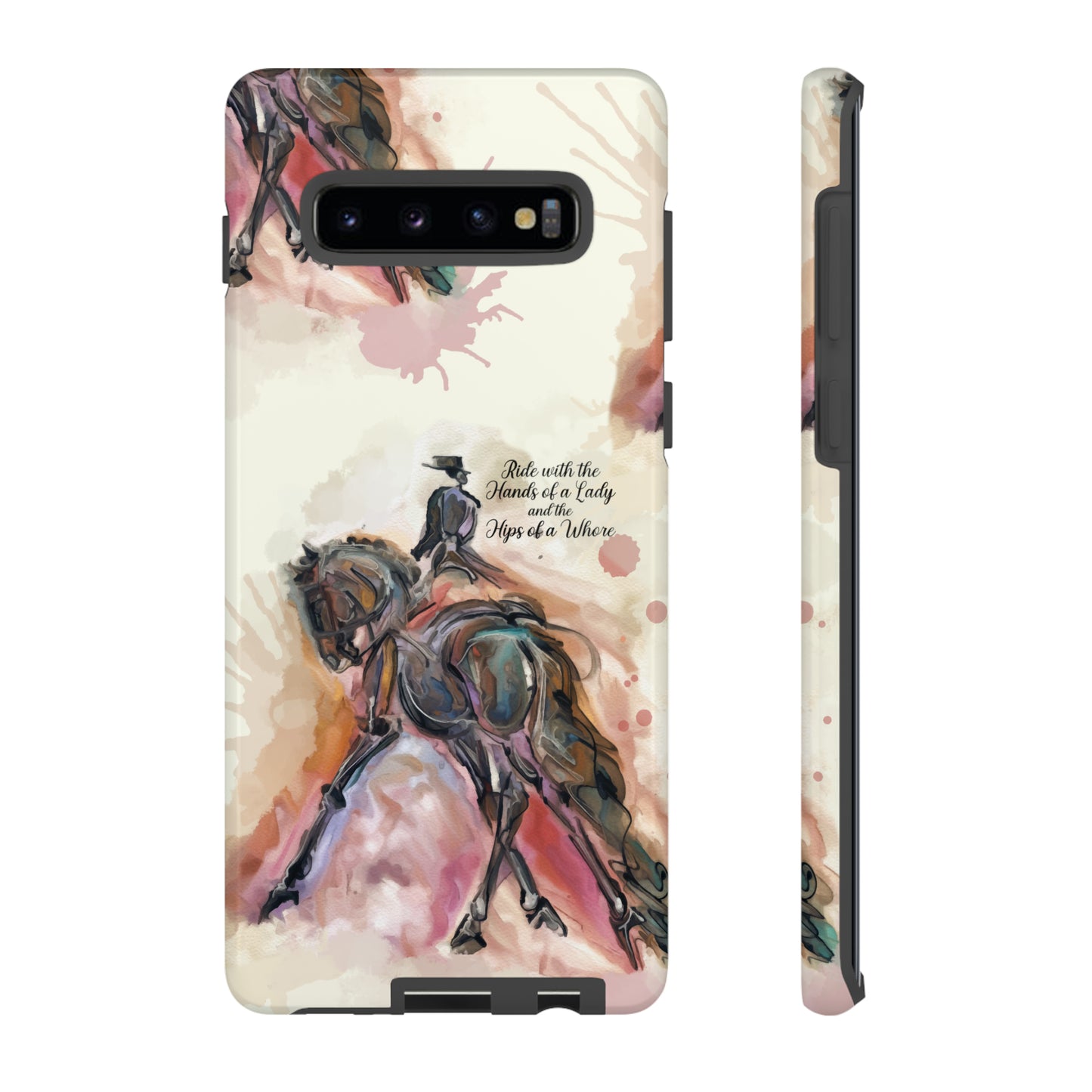 Raunchy Dressage Watercolor Horse Horse Lover Gift Study Tough Case Phone Case.
