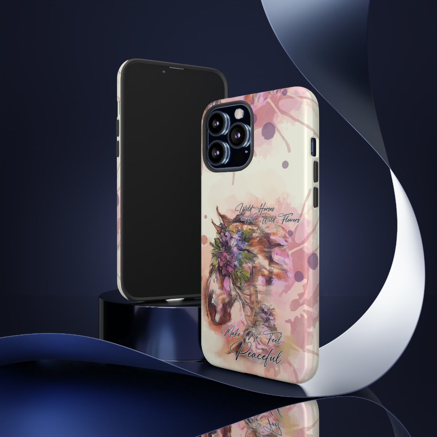 Romantic Equestrian Watercolor Horse Horse Lover Gift Study Tough Case Phone Case.