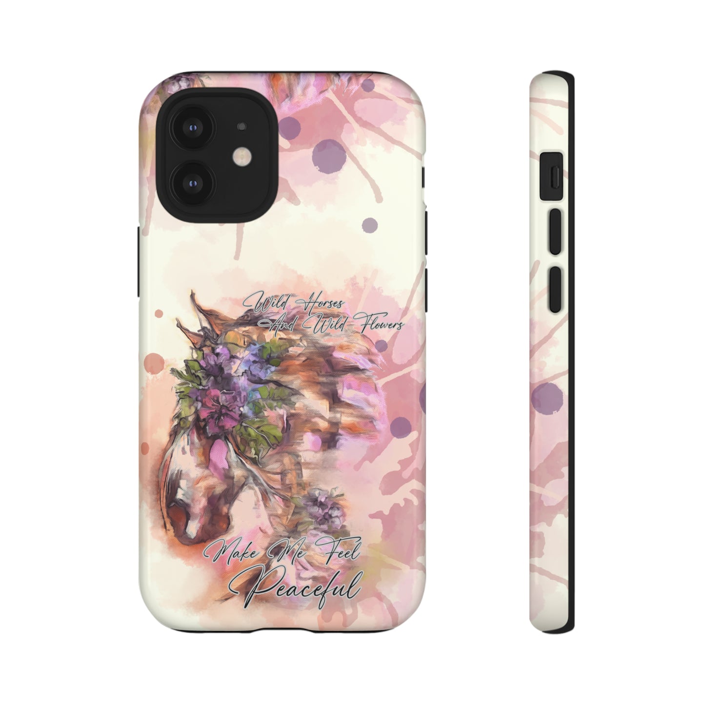 Romantic Equestrian Watercolor Horse Horse Lover Gift Study Tough Case Phone Case.