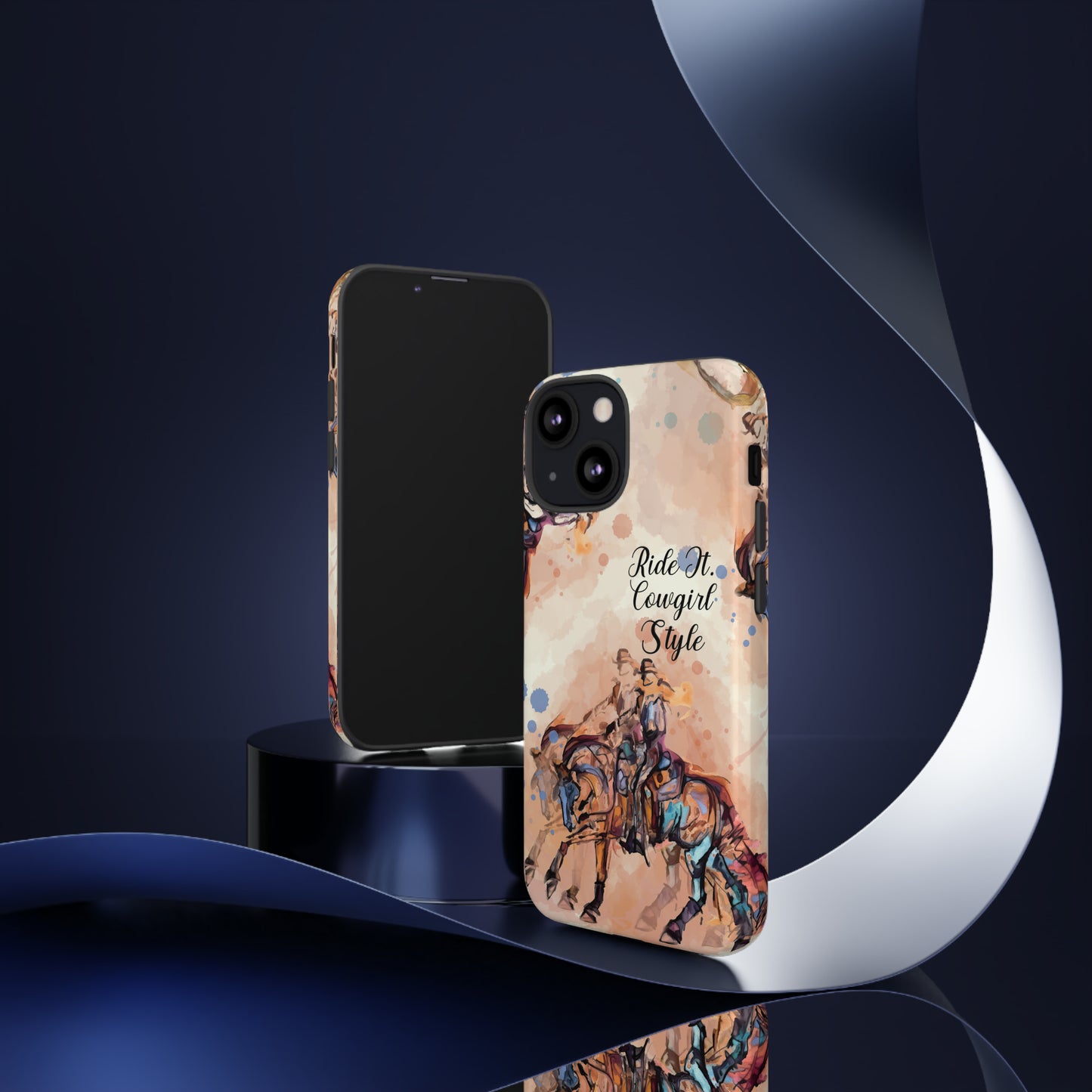 Raunchy Western Horse Watercolor Horse Horse Lover Gift Study Tough Case Phone Case.