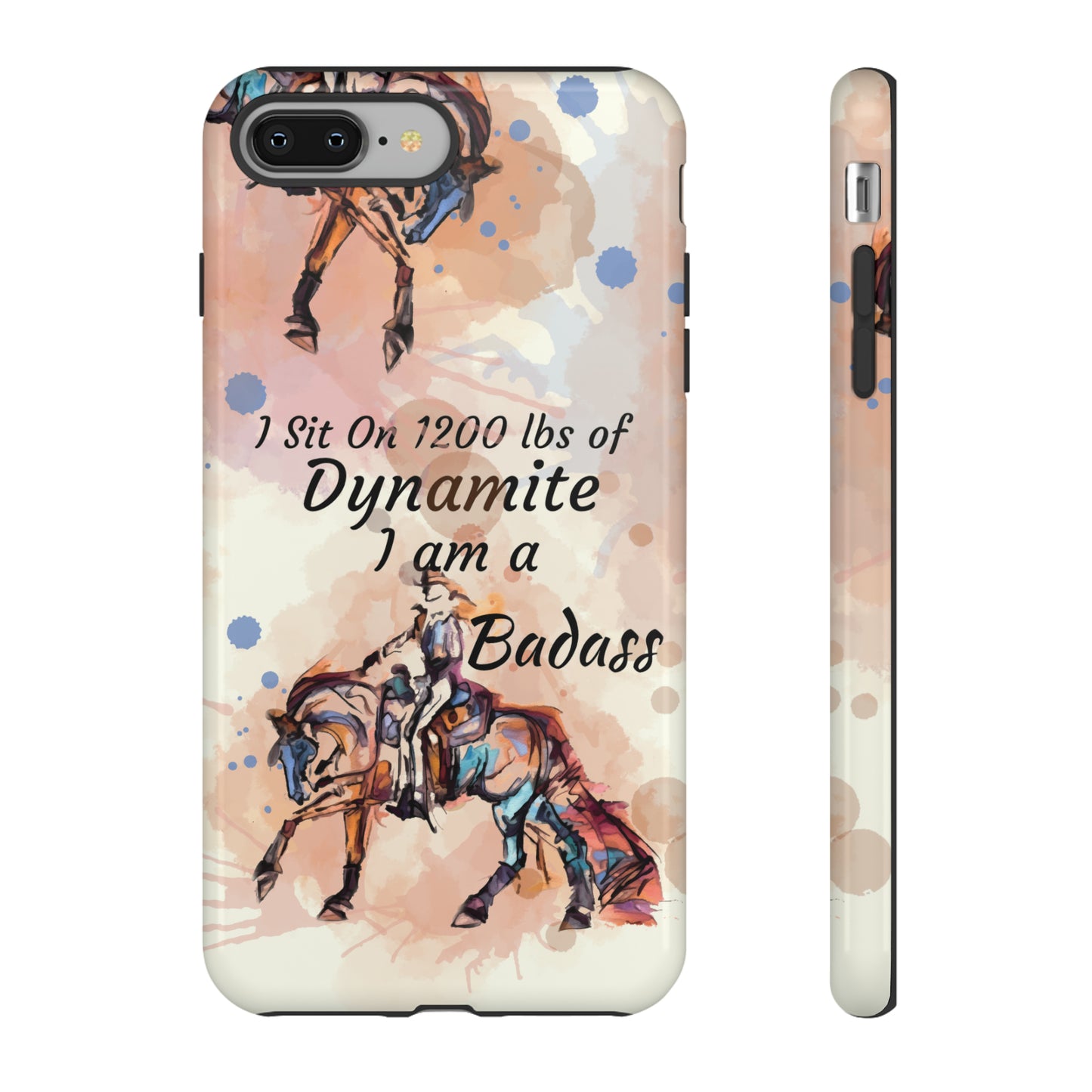 Swearing Western Watercolor Horse Horse Lover Gift Study Tough Case Phone Case.