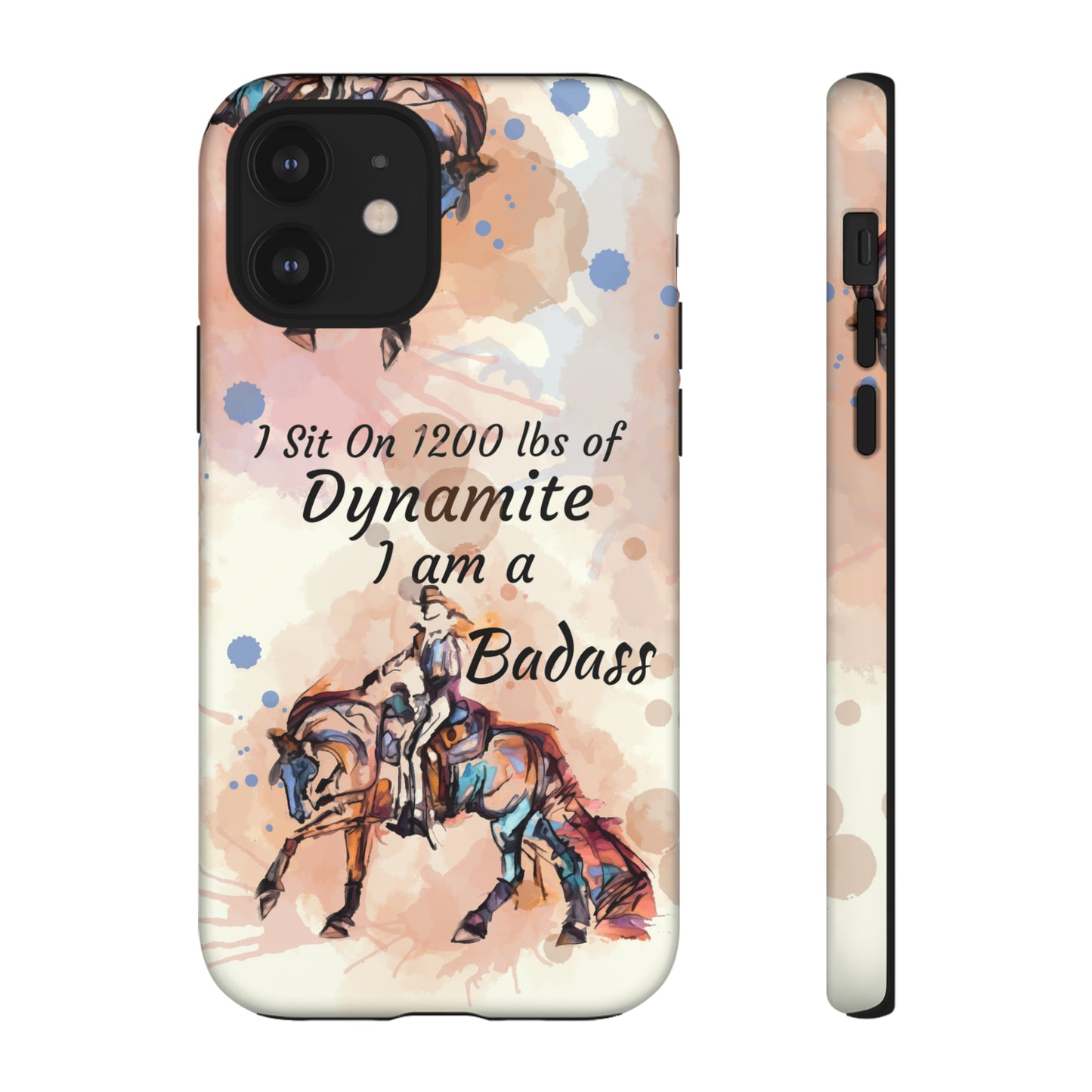 Swearing Western Watercolor Horse Horse Lover Gift Study Tough Case Phone Case.