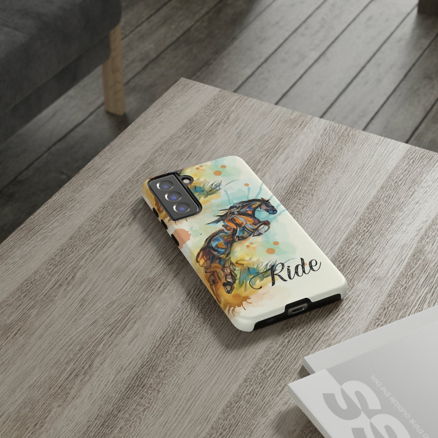Water color Hunter Jumper Horse arena Study Tough Case Phone Case.