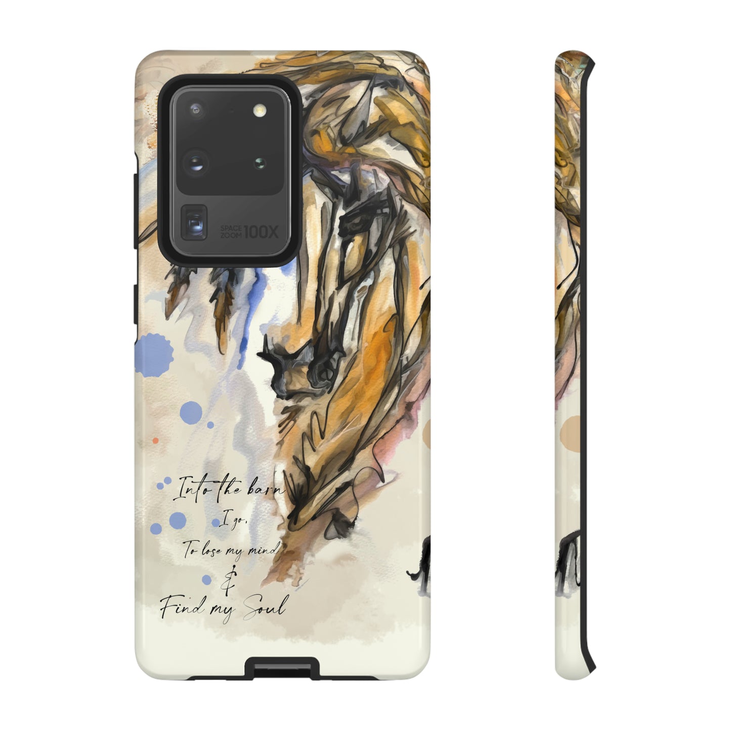 Inspirational Watercolor Horse Horse Lover Gift Study Tough Case Phone Case.