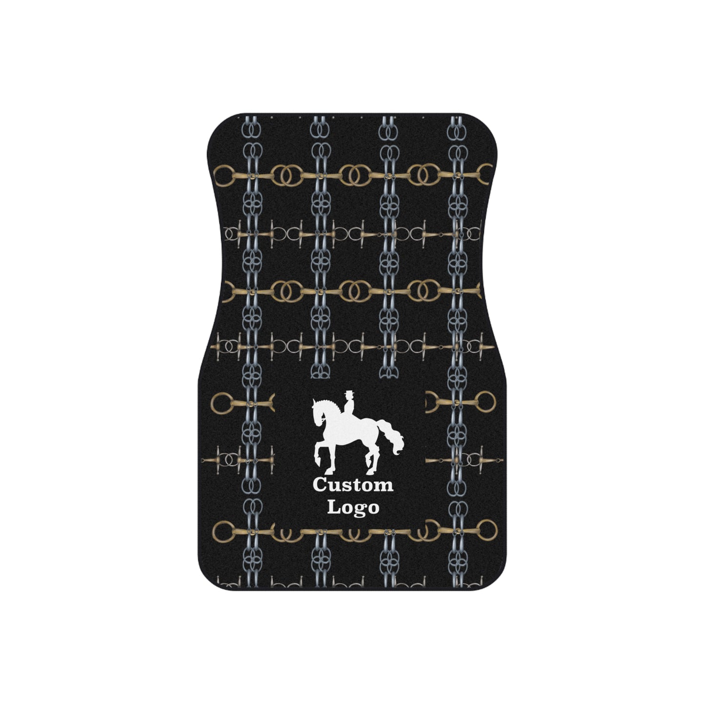 Customizable Black Bit Pattern Car Mats (Set of 4)