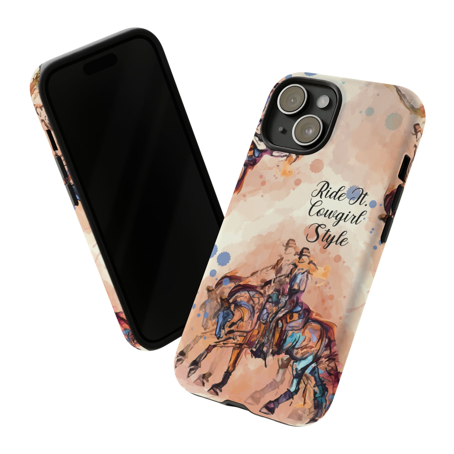Raunchy Western Horse Watercolor Horse Horse Lover Gift Study Tough Case Phone Case.