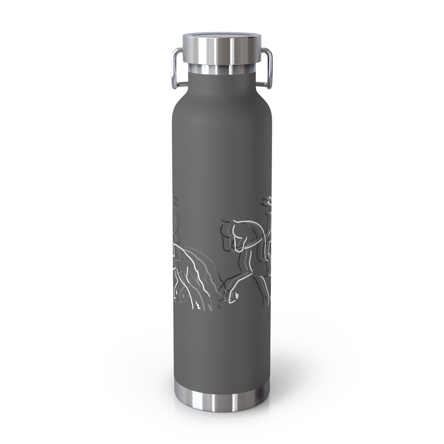 Graphic Dressage color Copper Vacuum Insulated Bottle, 22oz