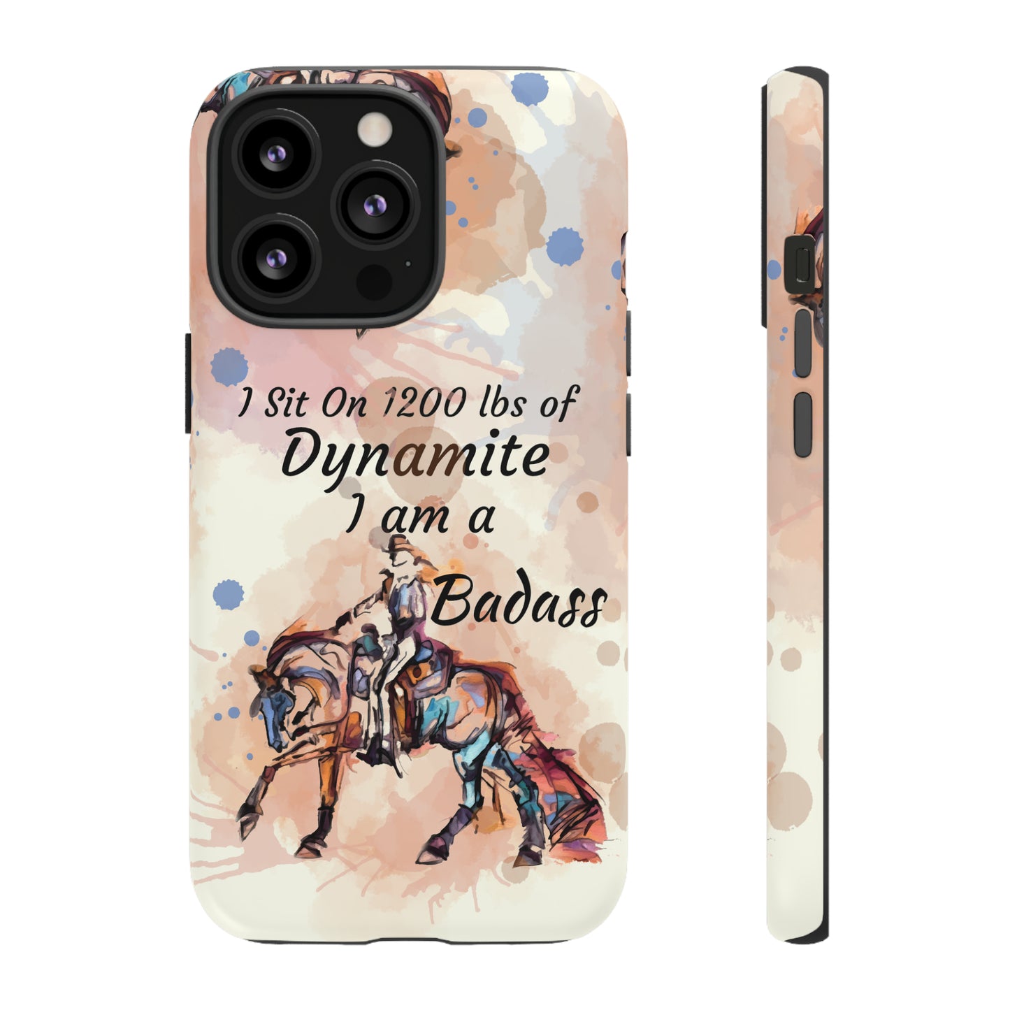 Swearing Western Watercolor Horse Horse Lover Gift Study Tough Case Phone Case.