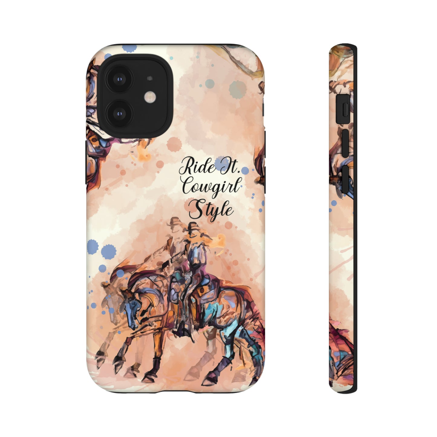 Raunchy Western Horse Watercolor Horse Horse Lover Gift Study Tough Case Phone Case.