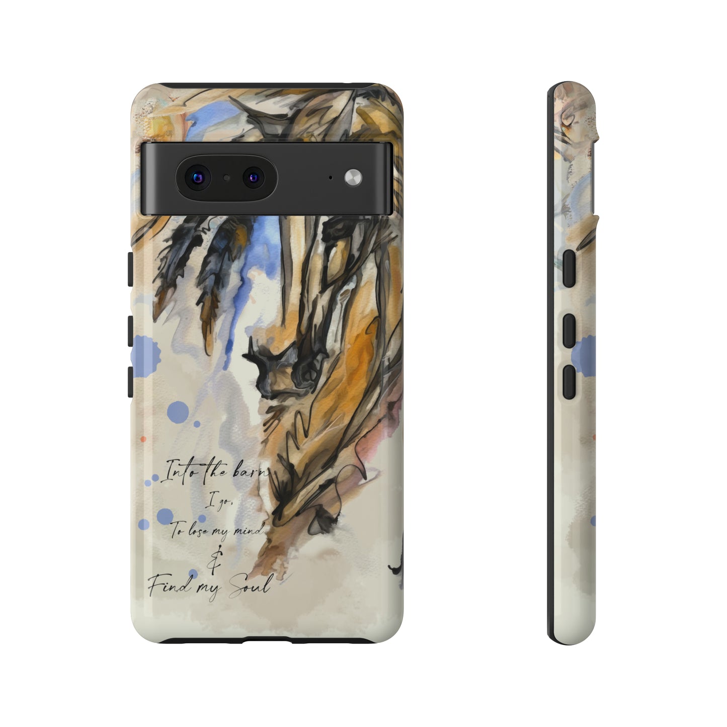 Inspirational Watercolor Horse Horse Lover Gift Study Tough Case Phone Case.