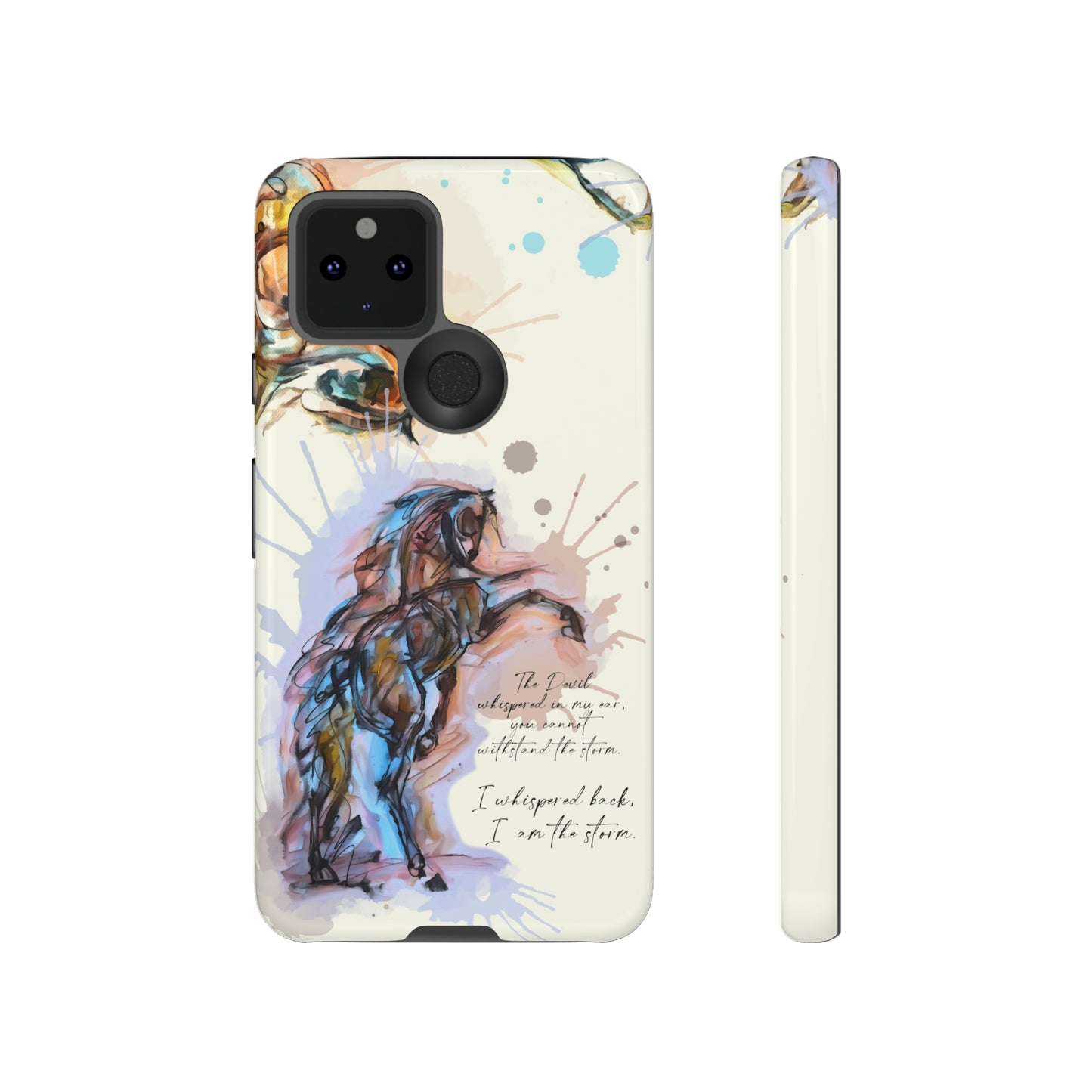 Inspirational Watercolor Horse Horse Lover Gift Study Tough Case Phone Case.