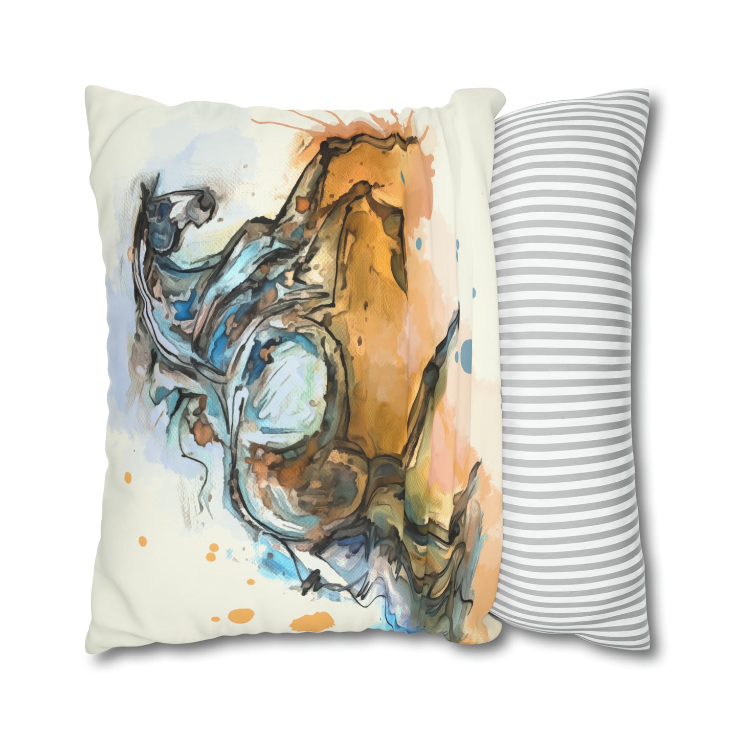 A Romantic Double sided equestrian bit pattern Polyester PILLOW CASE Pillow Cover 24x24