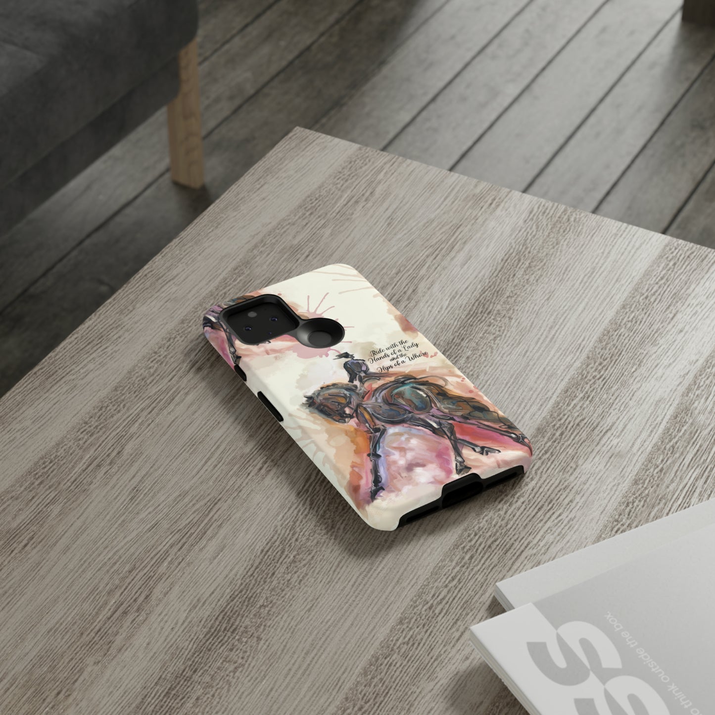 Raunchy Dressage Watercolor Horse Horse Lover Gift Study Tough Case Phone Case.