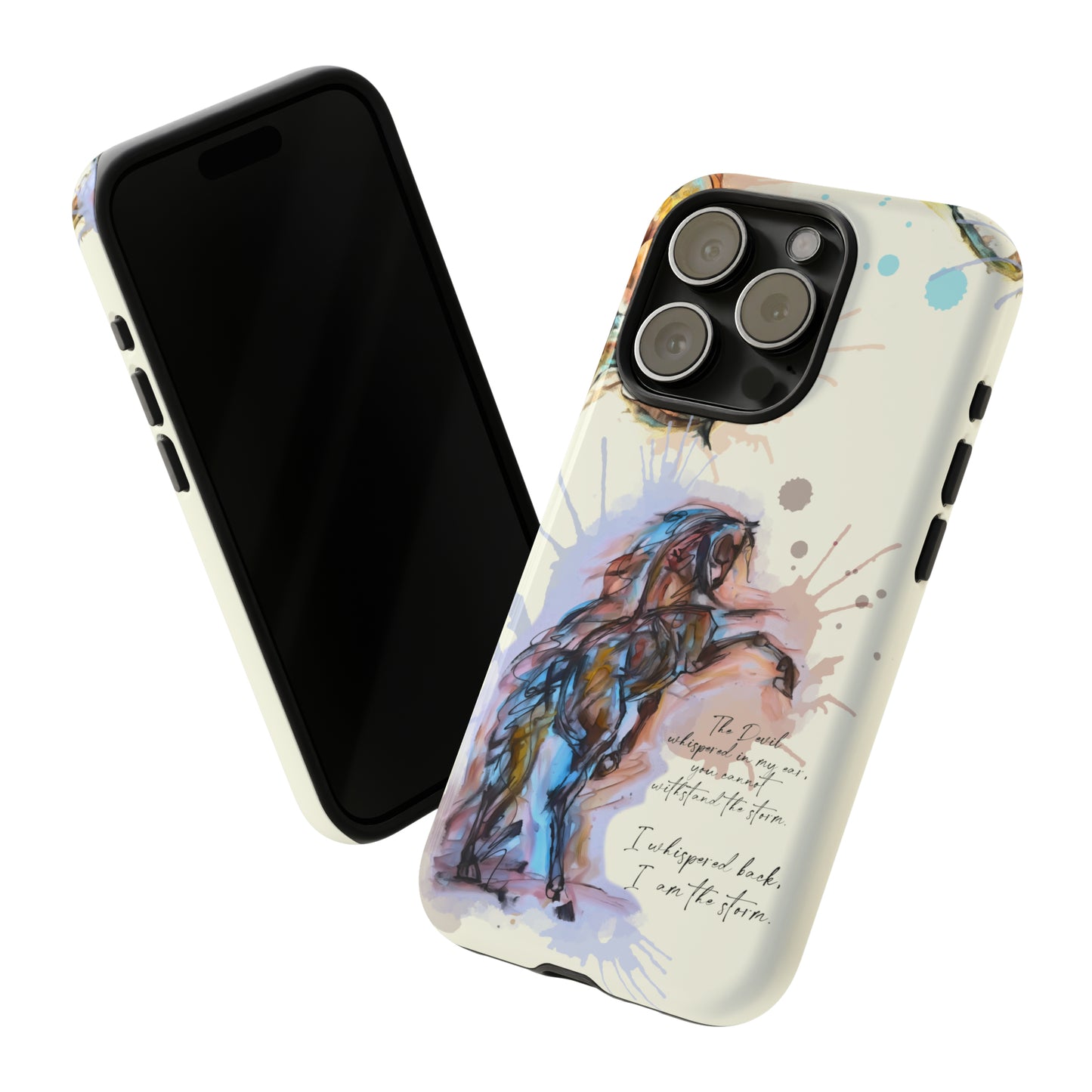 Inspirational Watercolor Horse Horse Lover Gift Study Tough Case Phone Case.