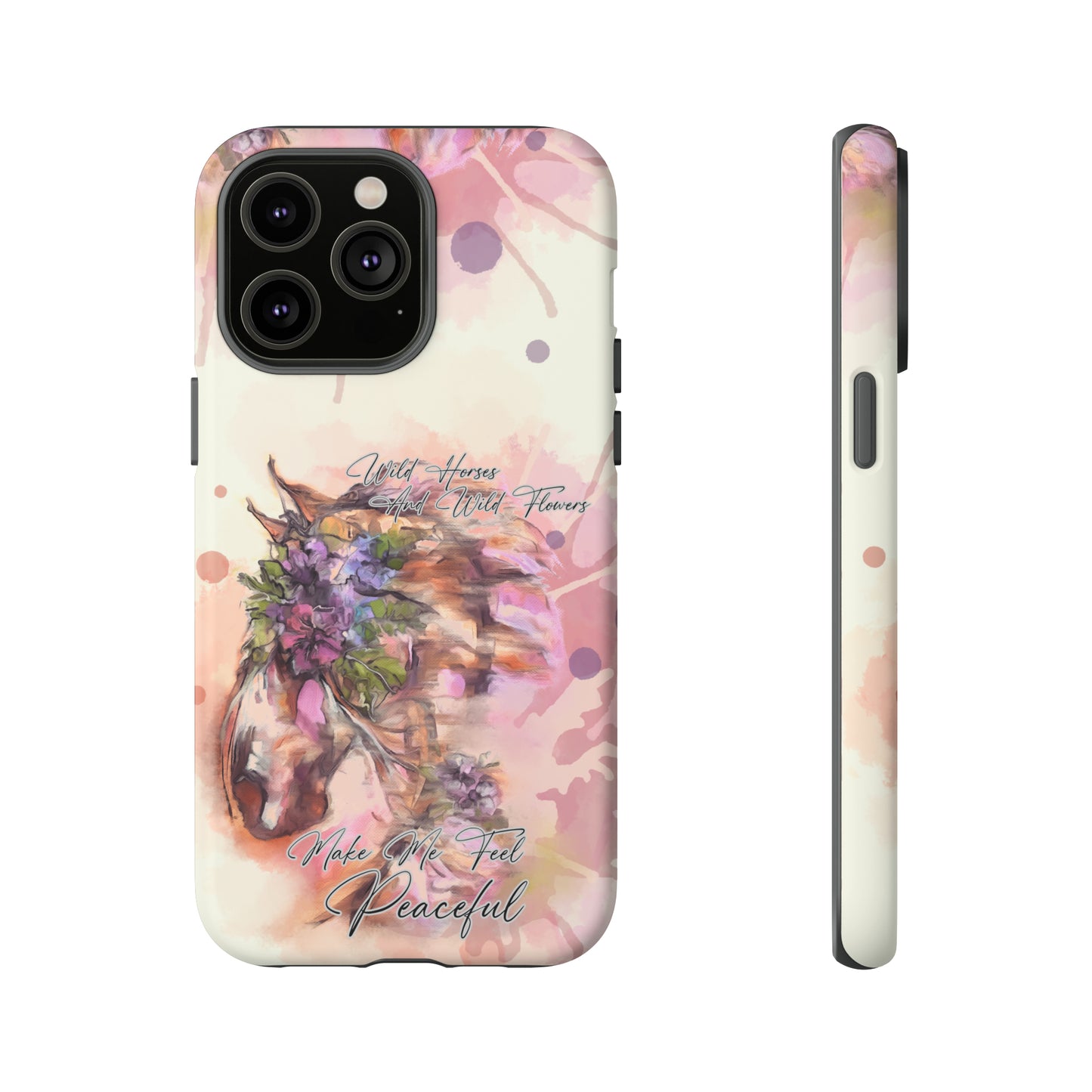 Romantic Equestrian Watercolor Horse Horse Lover Gift Study Tough Case Phone Case.