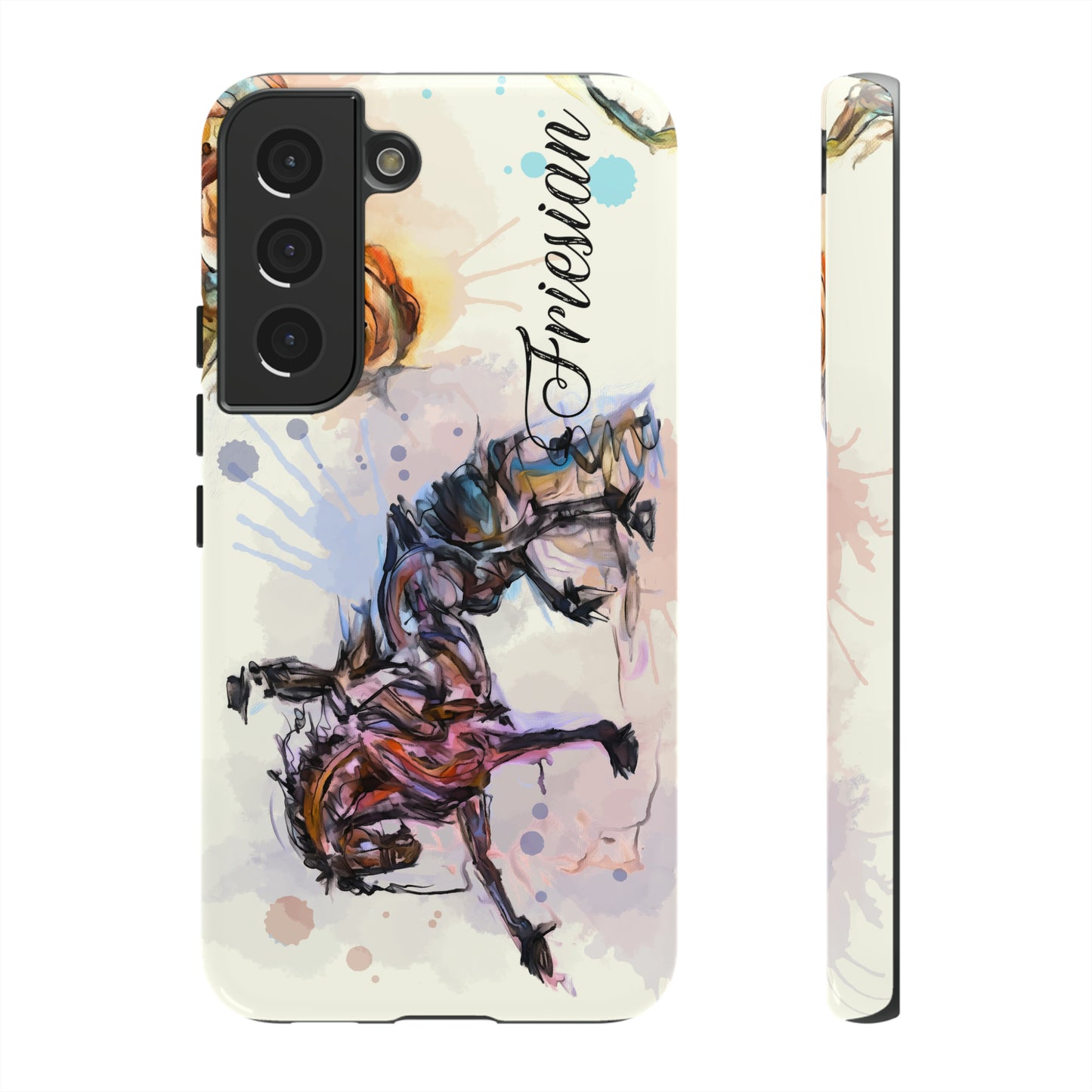 Friesian Watercolor Horse Horse Lover Gift Study Tough Case Phone Case.