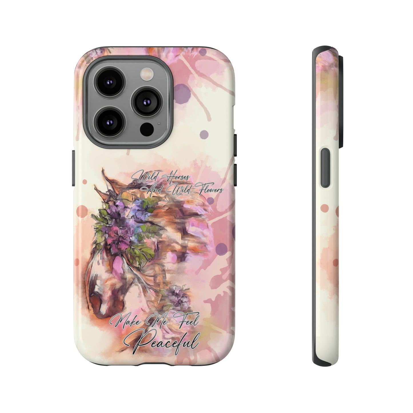 Romantic Equestrian Watercolor Horse Horse Lover Gift Study Tough Case Phone Case.