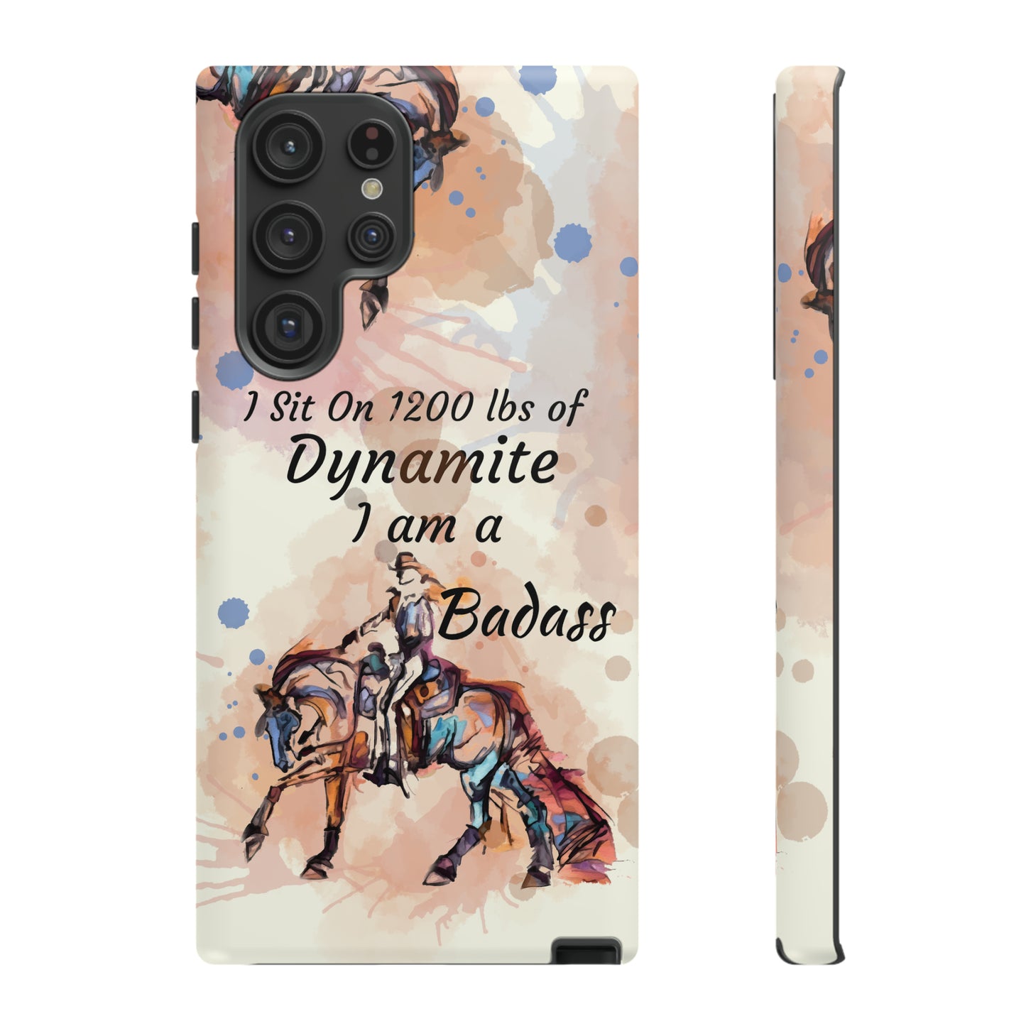 Swearing Western Watercolor Horse Horse Lover Gift Study Tough Case Phone Case.