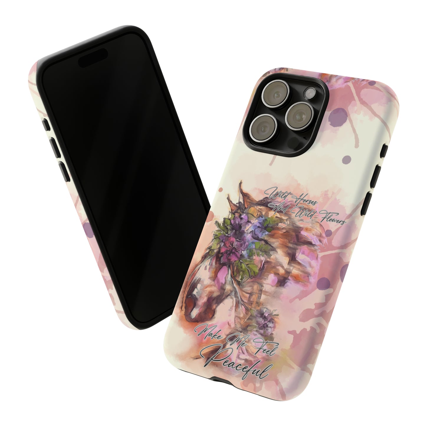Romantic Equestrian Watercolor Horse Horse Lover Gift Study Tough Case Phone Case.