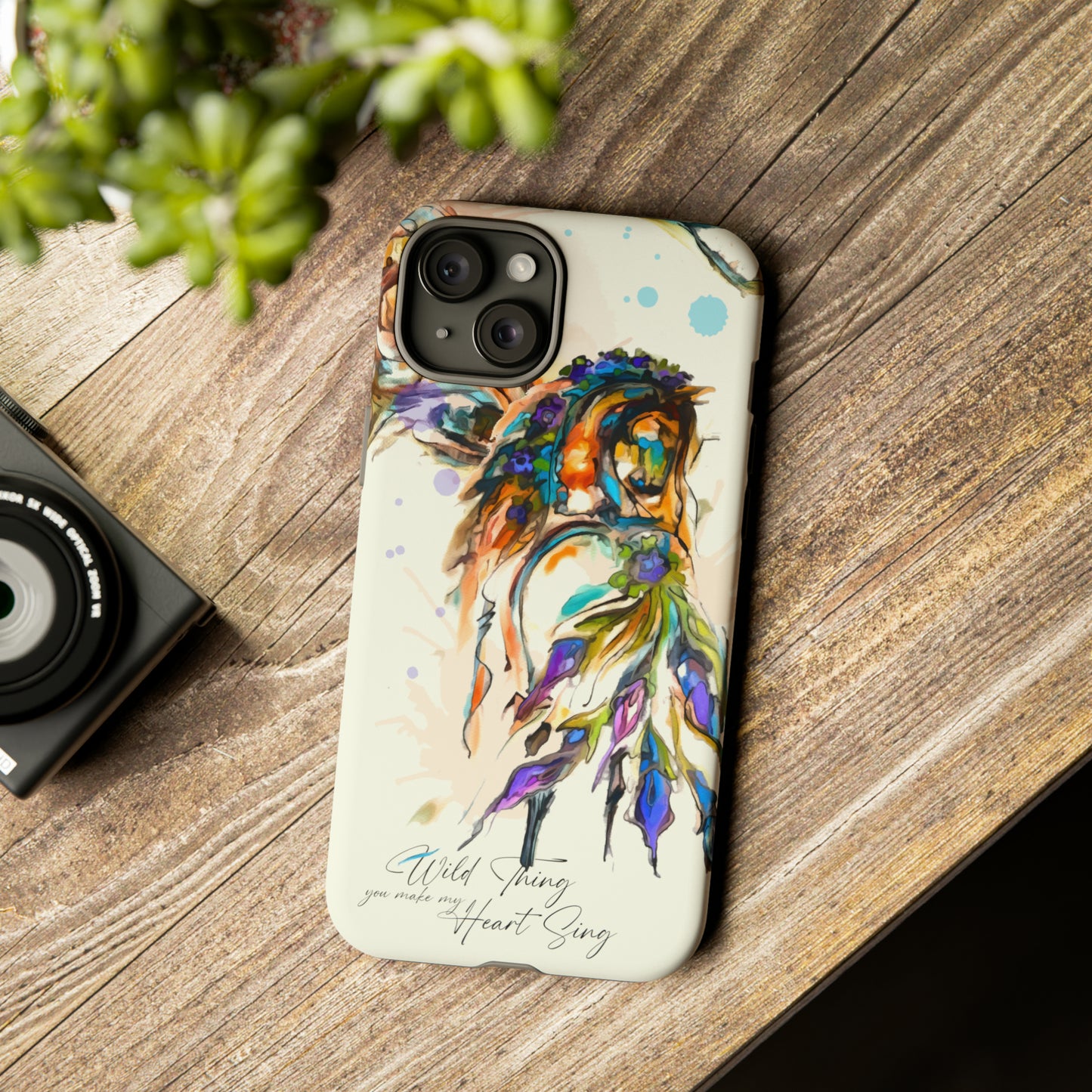Watercolor Horse Horse Lover Gift Study Tough Case Phone Case.