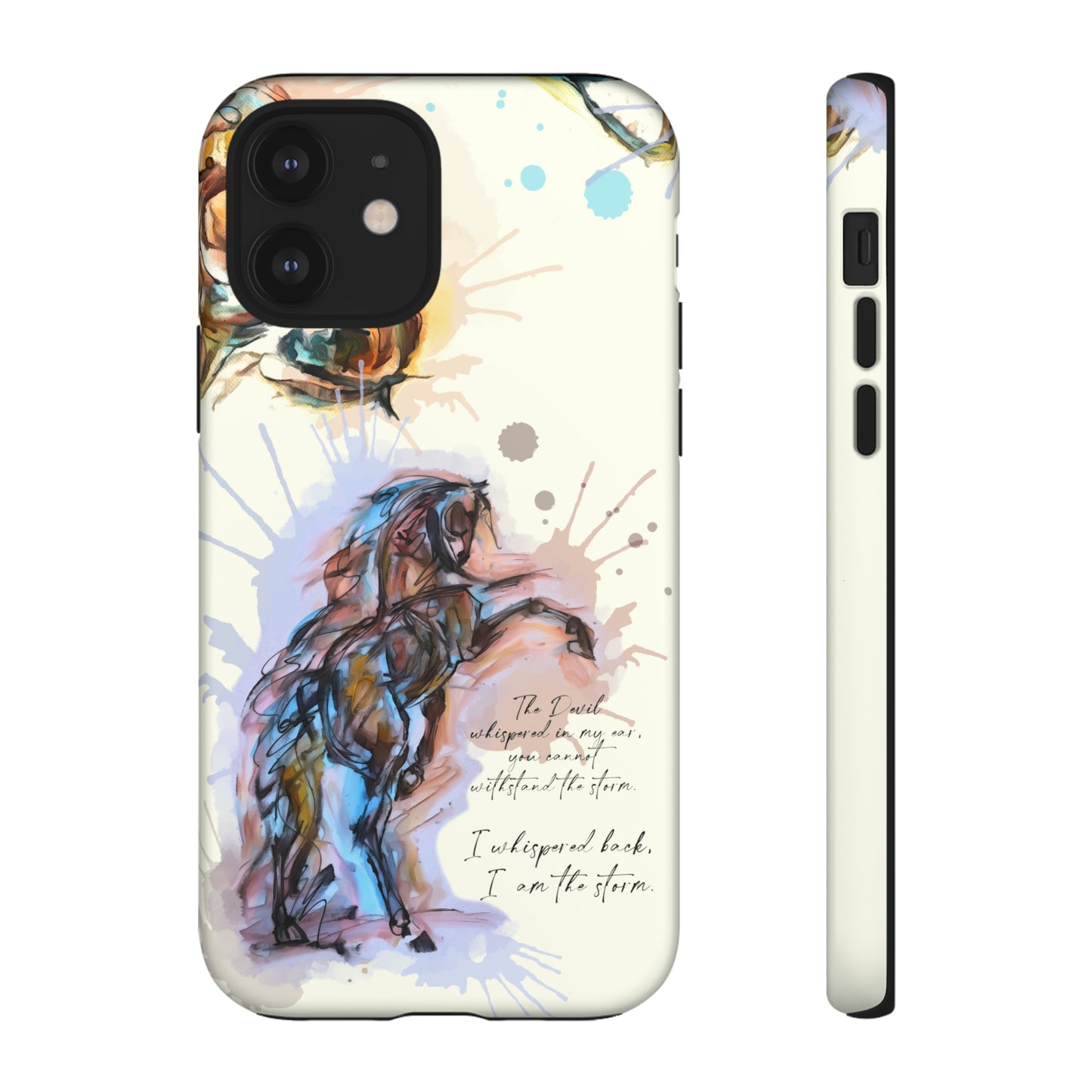 Inspirational Watercolor Horse Horse Lover Gift Study Tough Case Phone Case.