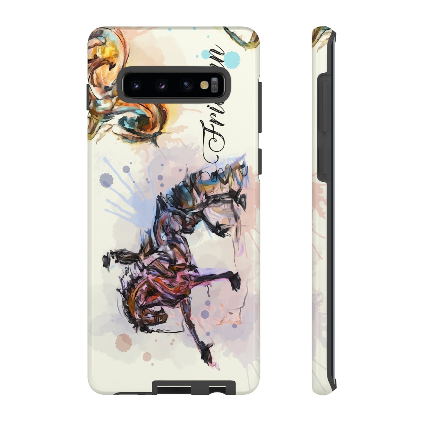 Friesian Watercolor Horse Horse Lover Gift Study Tough Case Phone Case.