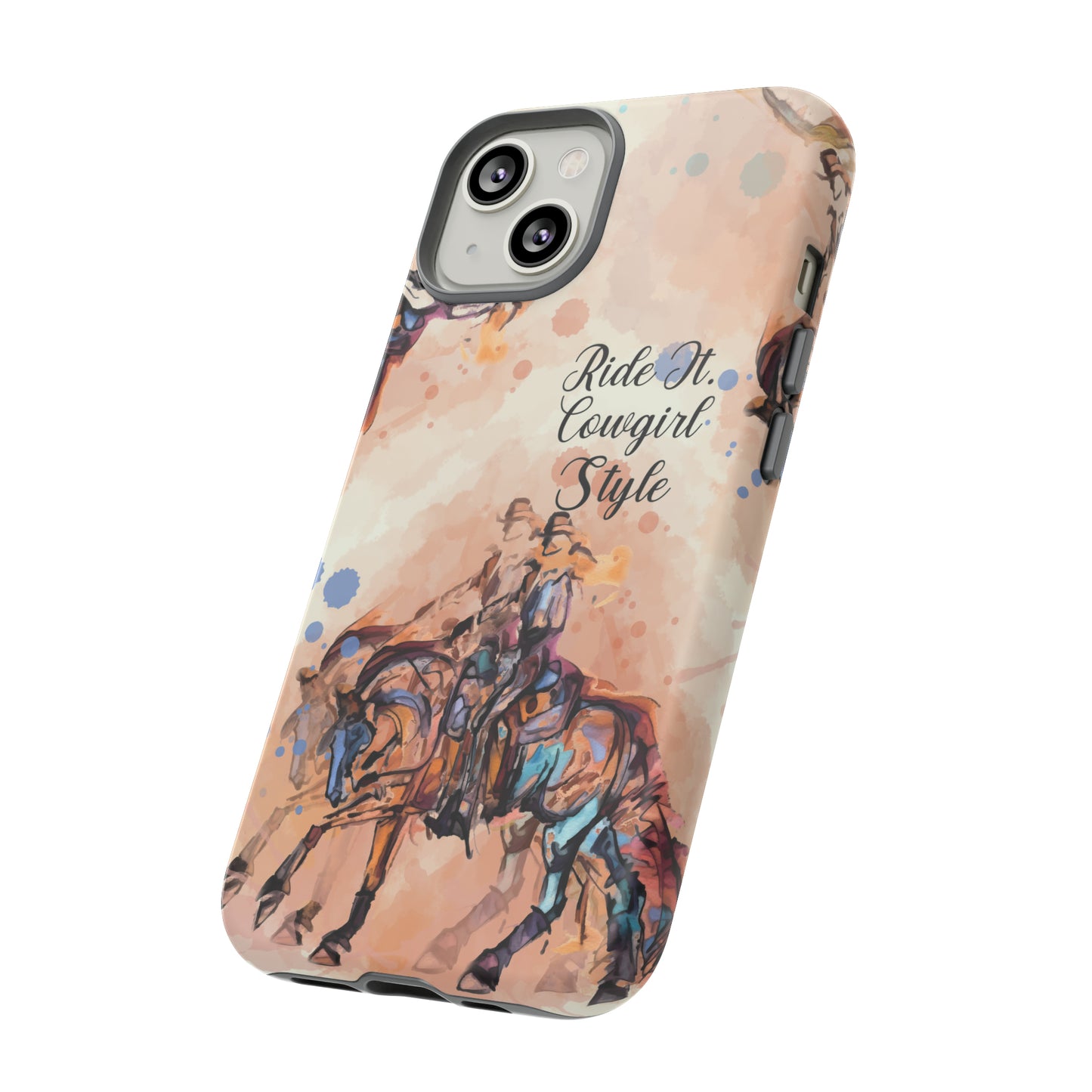 Raunchy Western Horse Watercolor Horse Horse Lover Gift Study Tough Case Phone Case.