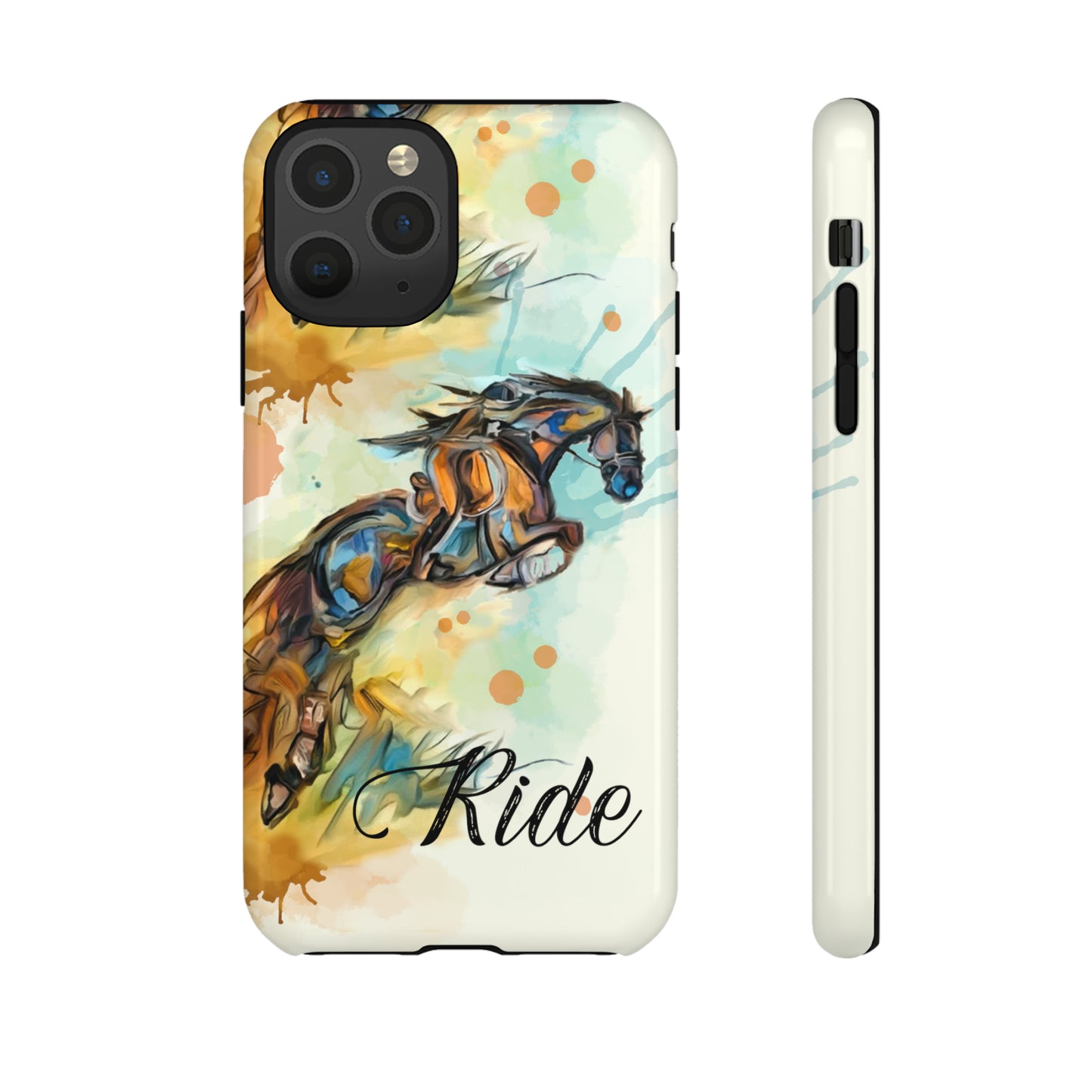 Water color Hunter Jumper Horse arena Study Tough Case Phone Case.