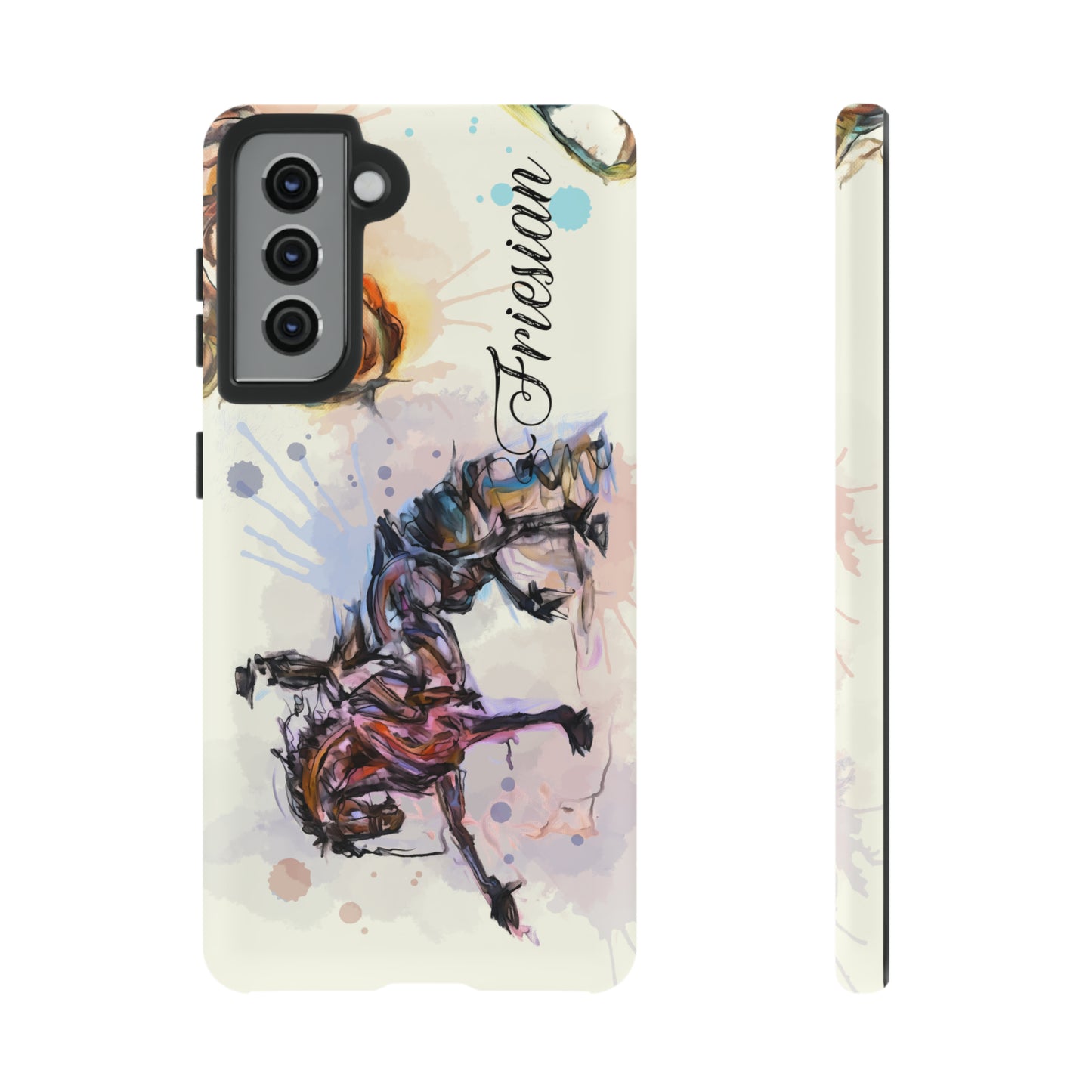 Friesian Watercolor Horse Horse Lover Gift Study Tough Case Phone Case.