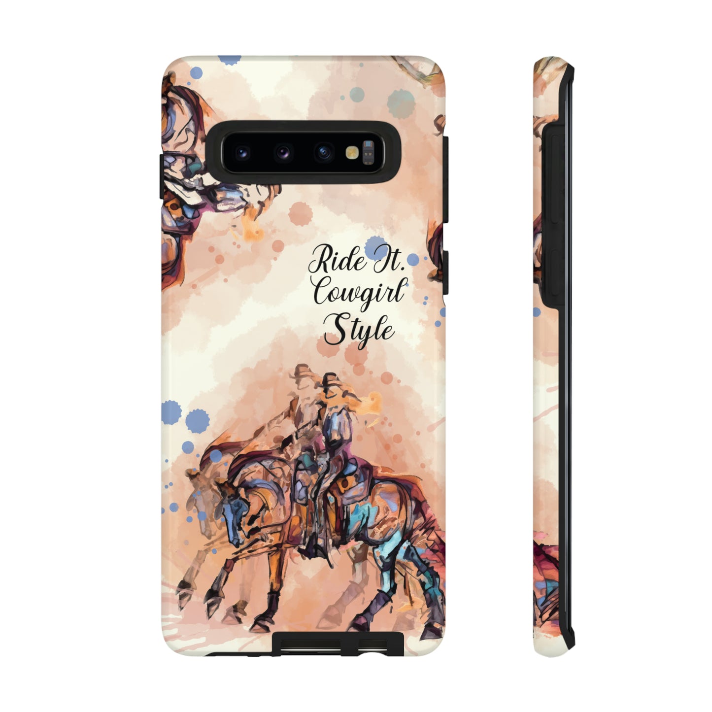 Raunchy Western Horse Watercolor Horse Horse Lover Gift Study Tough Case Phone Case.