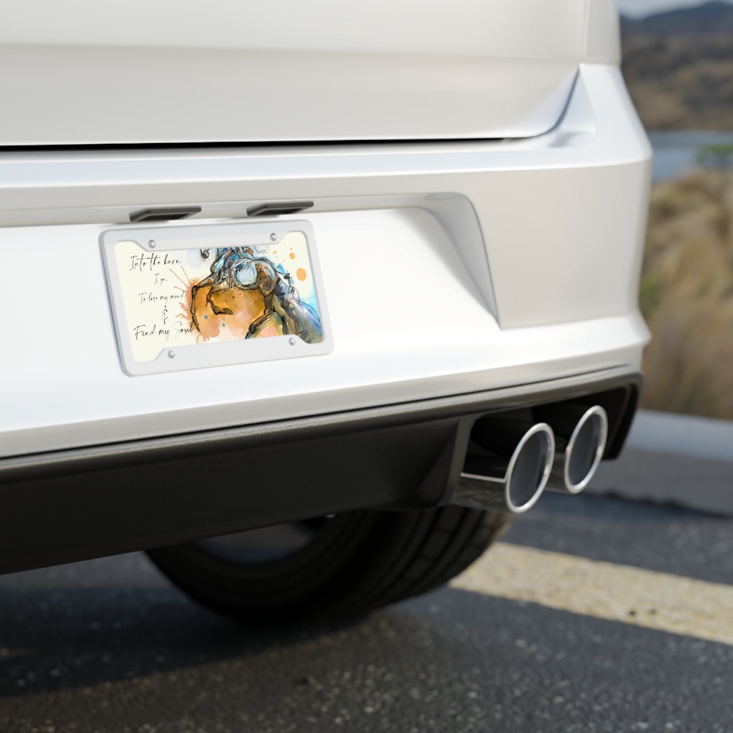 Equestrian Horse Art License Plate