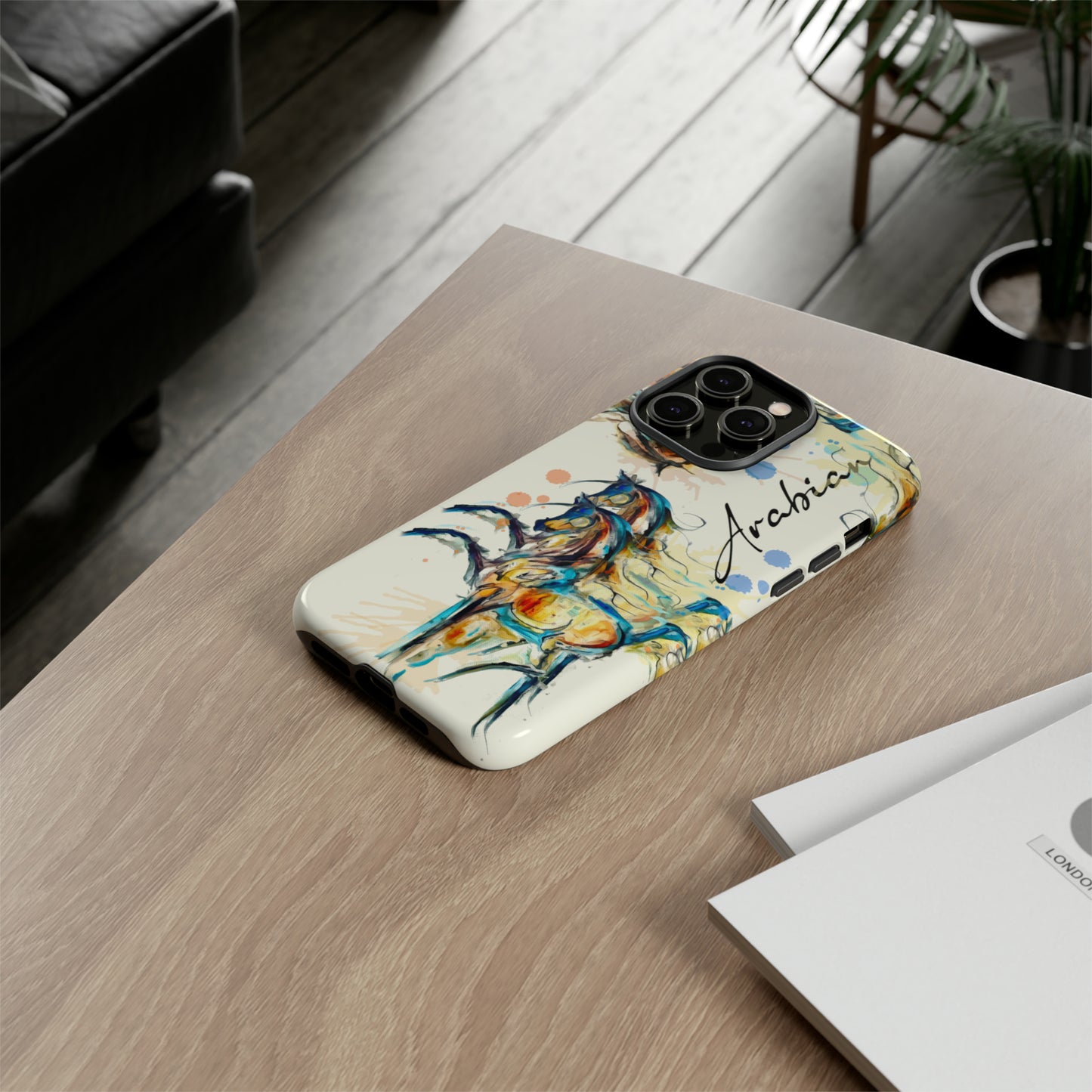 Arabian Watercolor Horse Horse Lover Gift Study Tough Case Phone Case.
